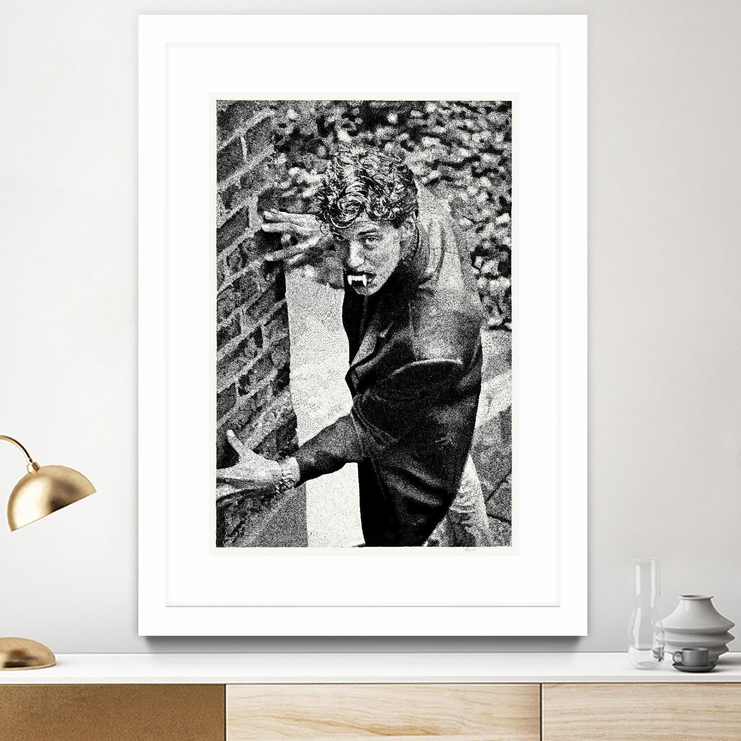 Halloween by Gill Alexander on GIANT ART - white black & white vampire