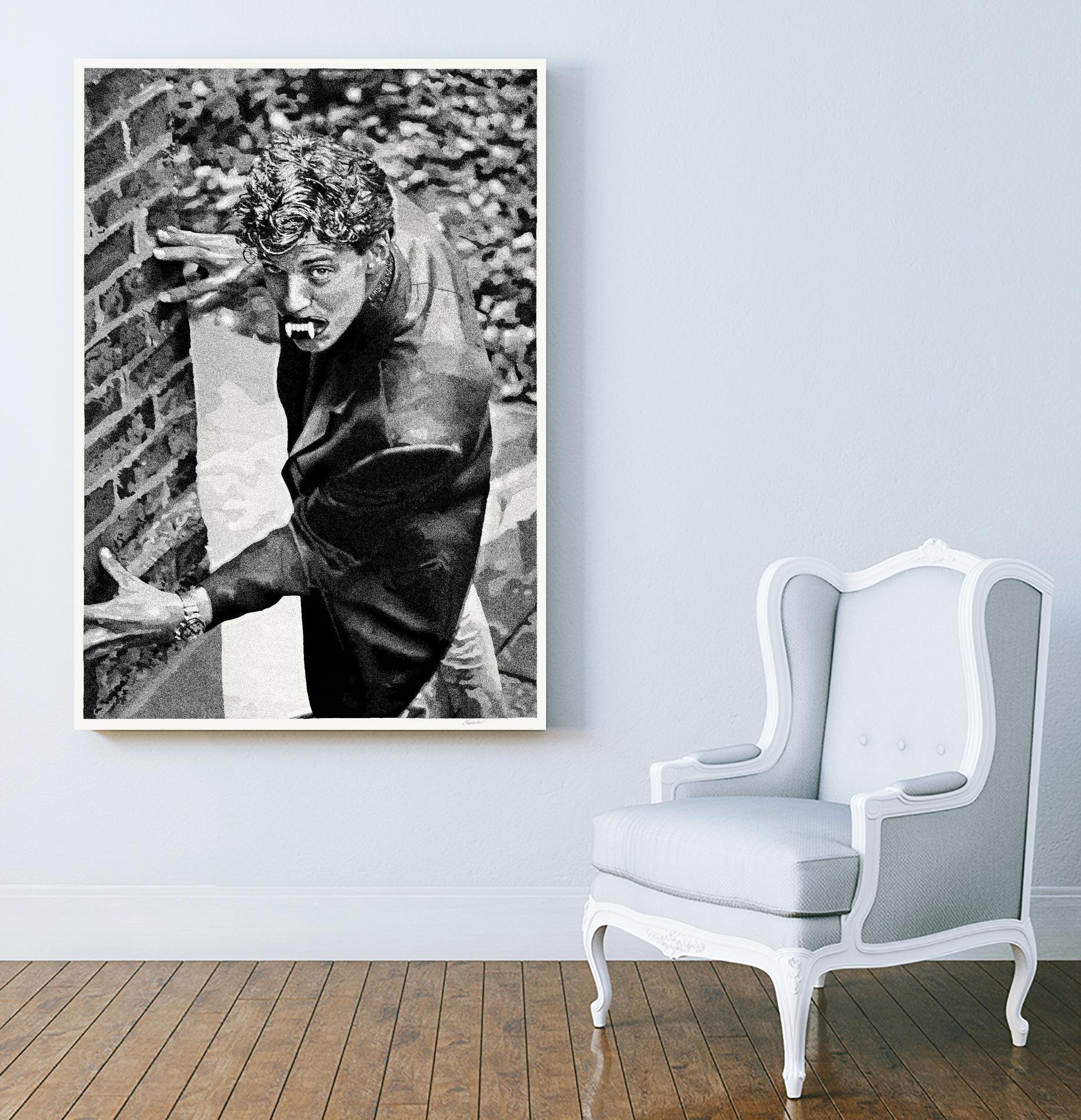 Halloween by Gill Alexander on GIANT ART - white black & white vampire