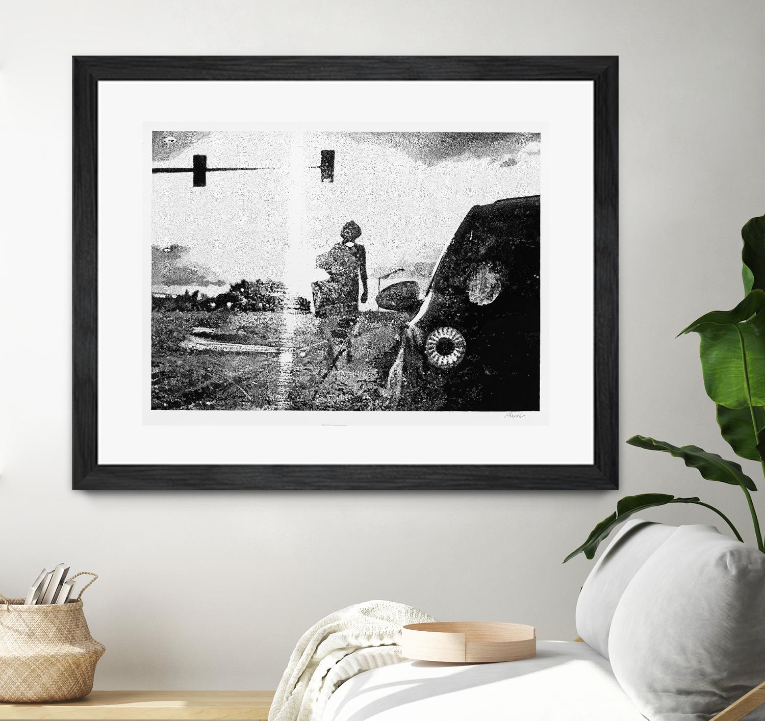 Helen 2014 Median by Gill Alexander on GIANT ART - white black & white