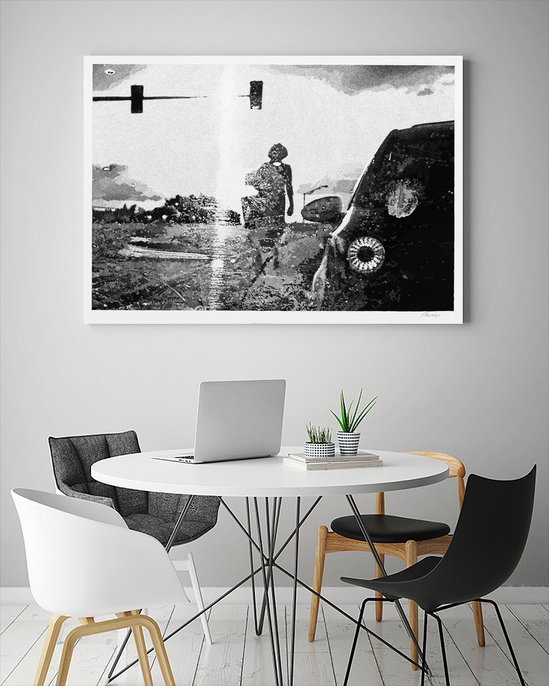 Helen 2014 Median by Gill Alexander on GIANT ART - white black & white