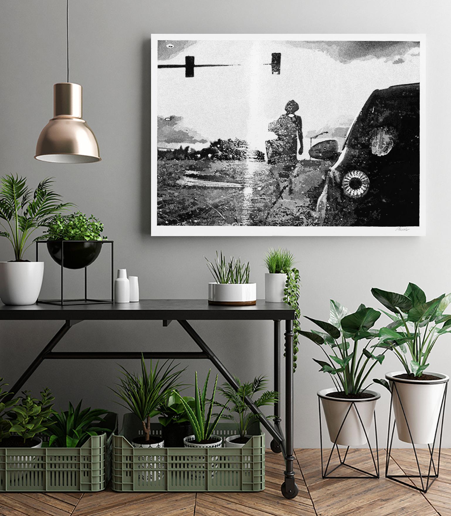 Helen 2014 Median by Gill Alexander on GIANT ART - white black & white