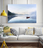 Le solitaire by Jocelyne Maucotel on GIANT ART - red costal tôt le matin