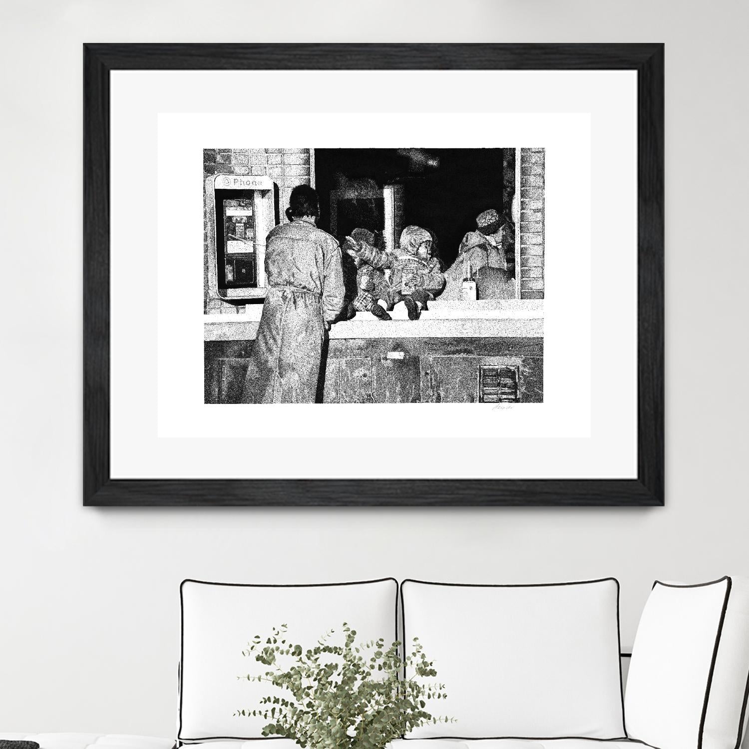 McDonaldland Cookies by Gill Alexander on GIANT ART - white black & white phone