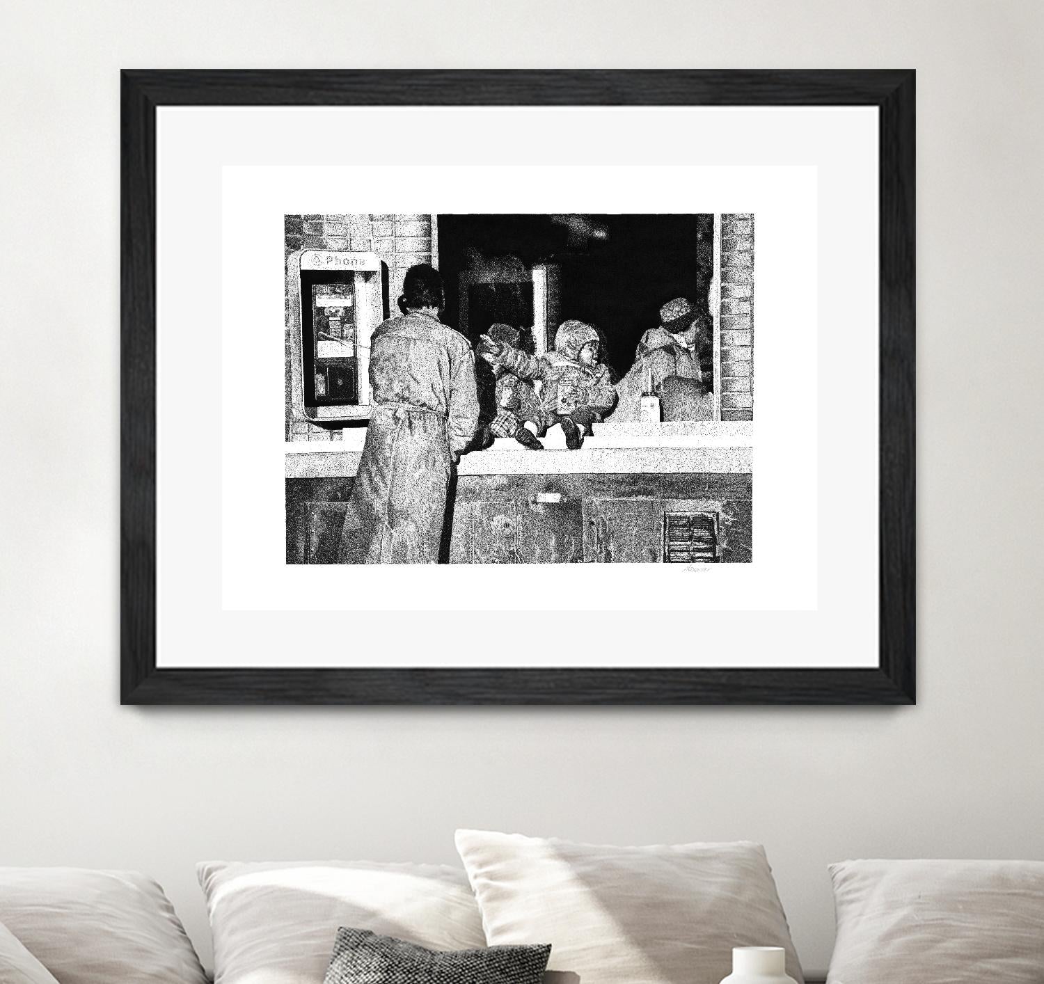 McDonaldland Cookies by Gill Alexander on GIANT ART - white black & white phone