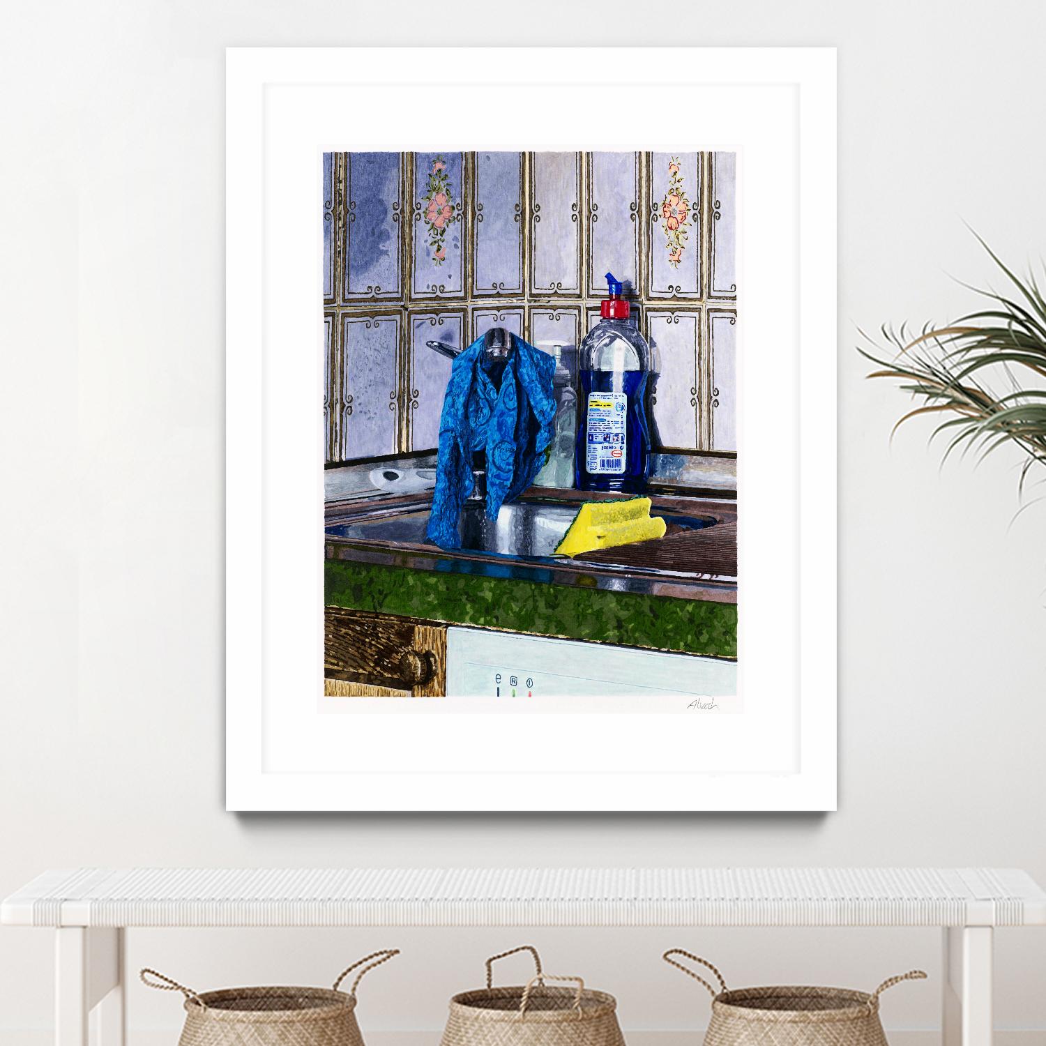 Morning Morlenbach by Gill Alexander on GIANT ART - blue figurative évier