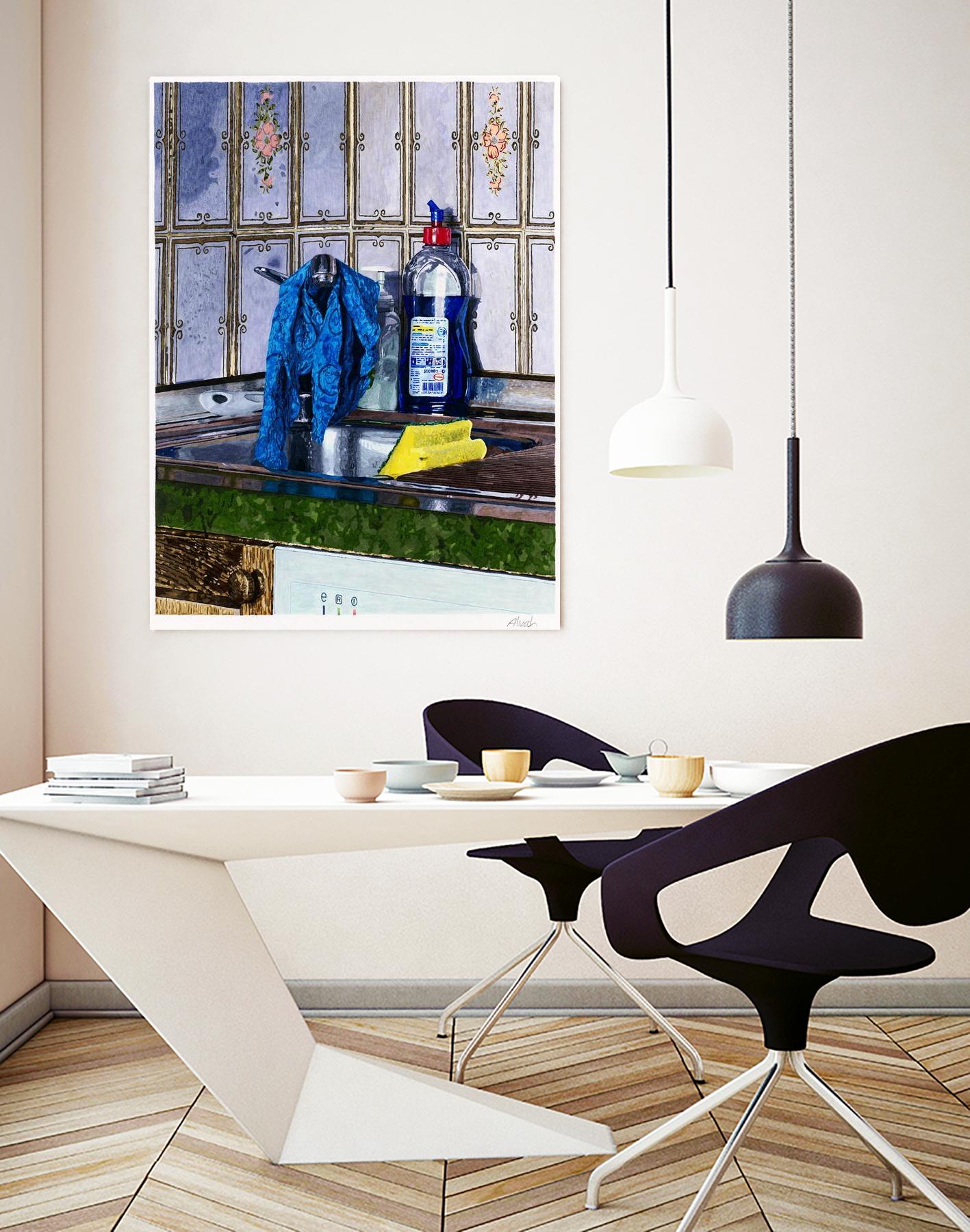 Morning Morlenbach by Gill Alexander on GIANT ART - blue figurative évier