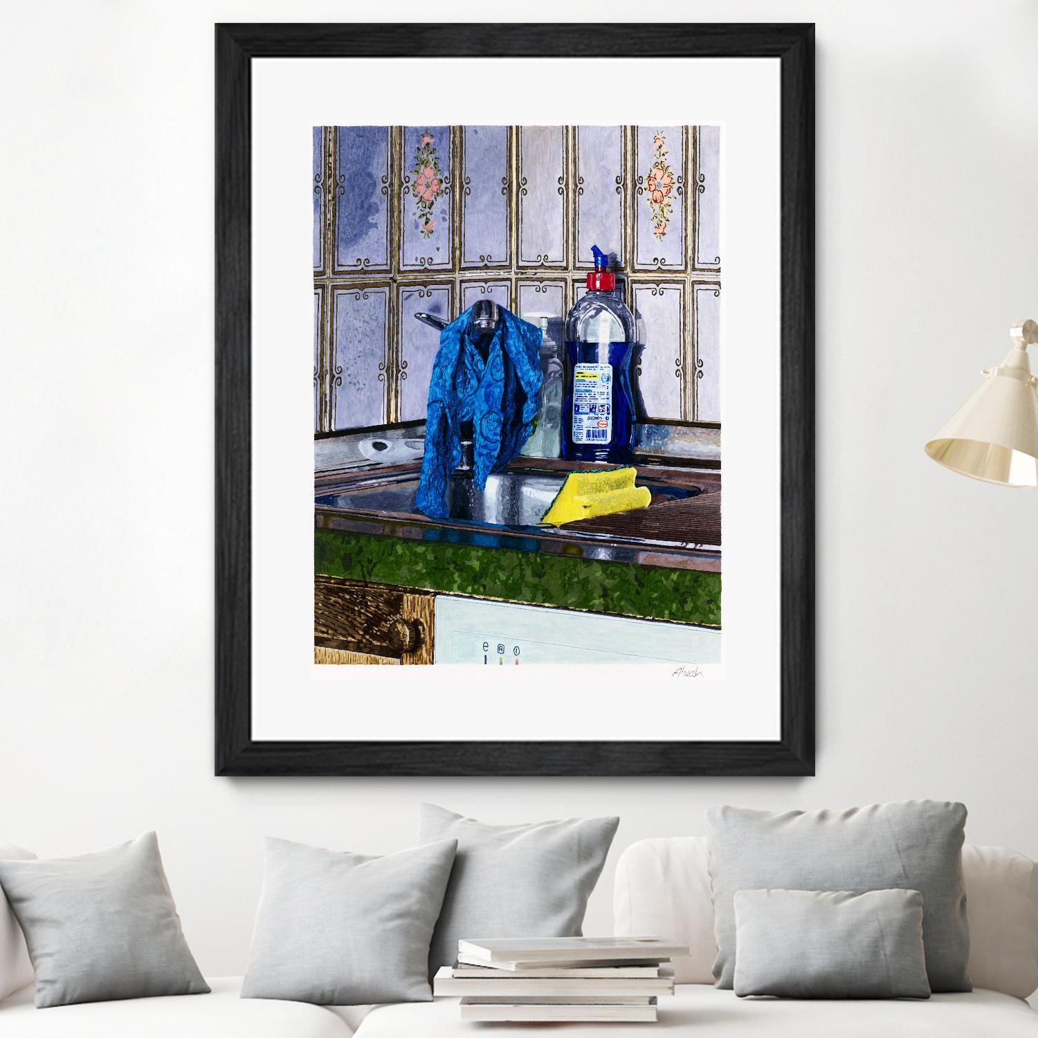 Morning Morlenbach by Gill Alexander on GIANT ART - blue figurative évier