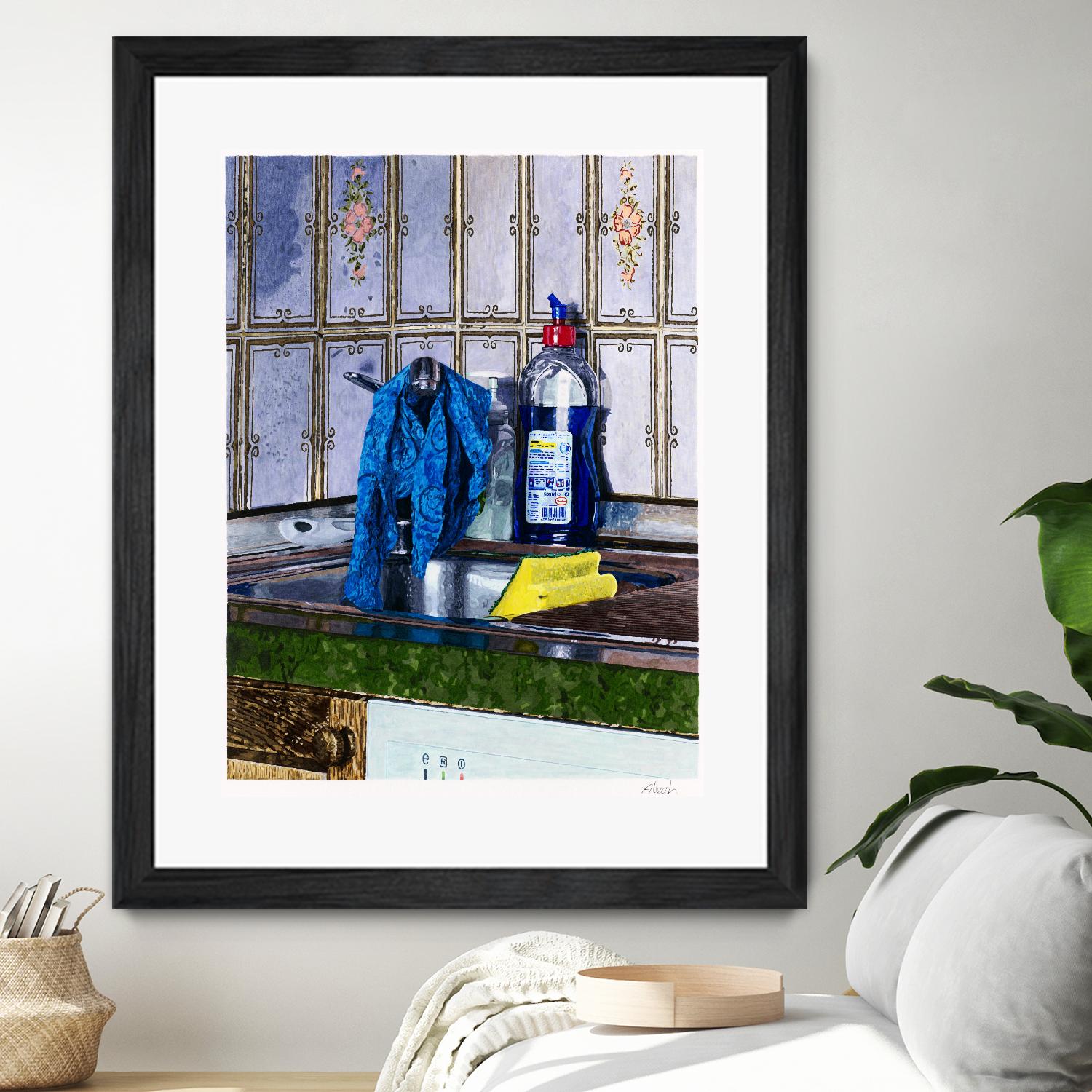 Morning Morlenbach by Gill Alexander on GIANT ART - blue figurative évier