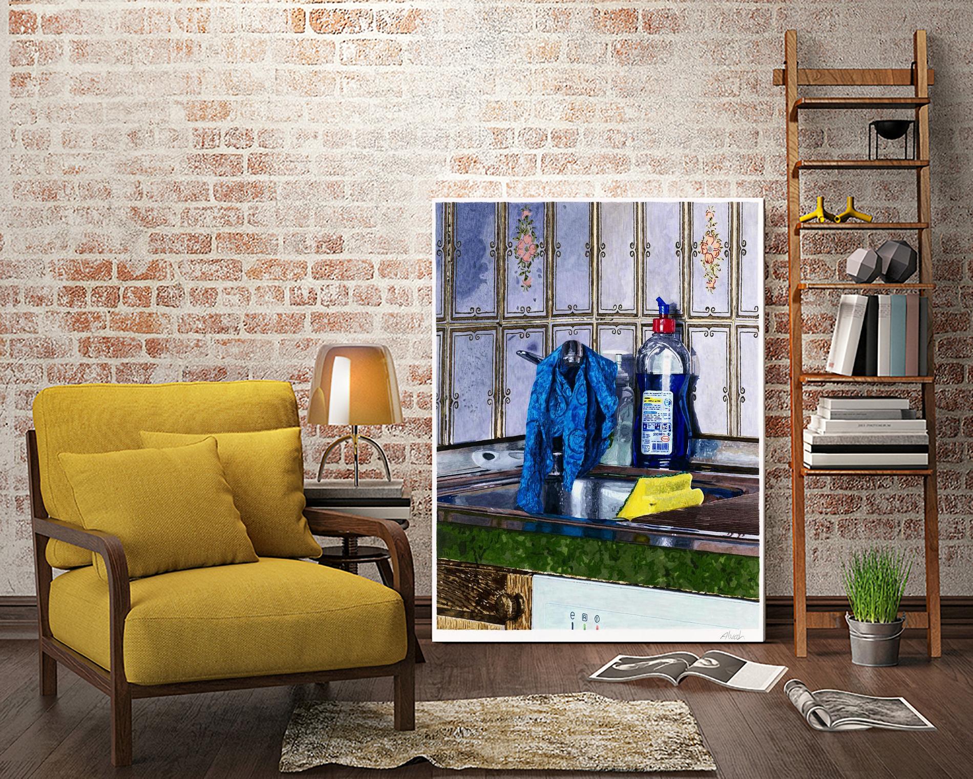 Morning Morlenbach by Gill Alexander on GIANT ART - blue figurative évier