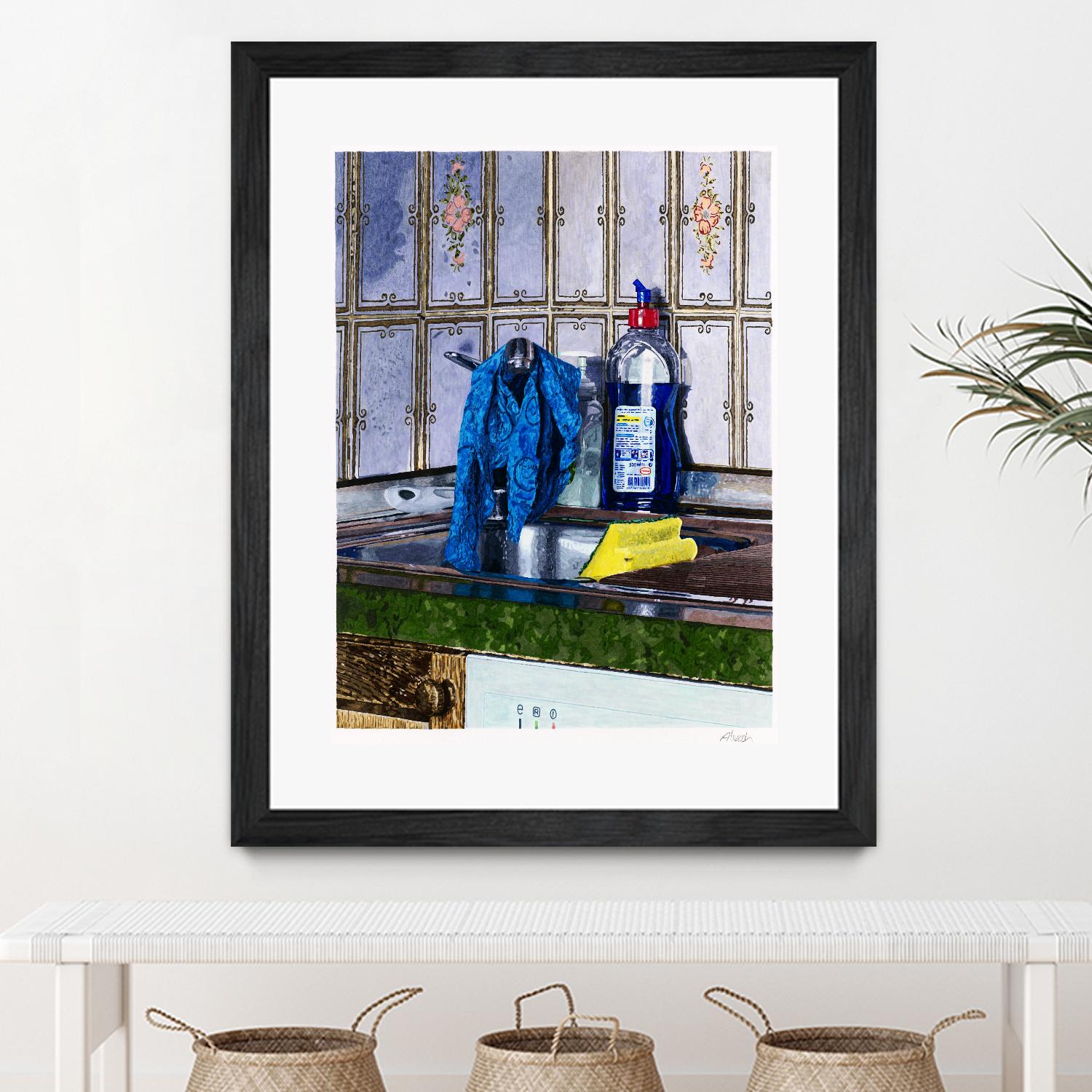 Morning Morlenbach by Gill Alexander on GIANT ART - blue figurative évier