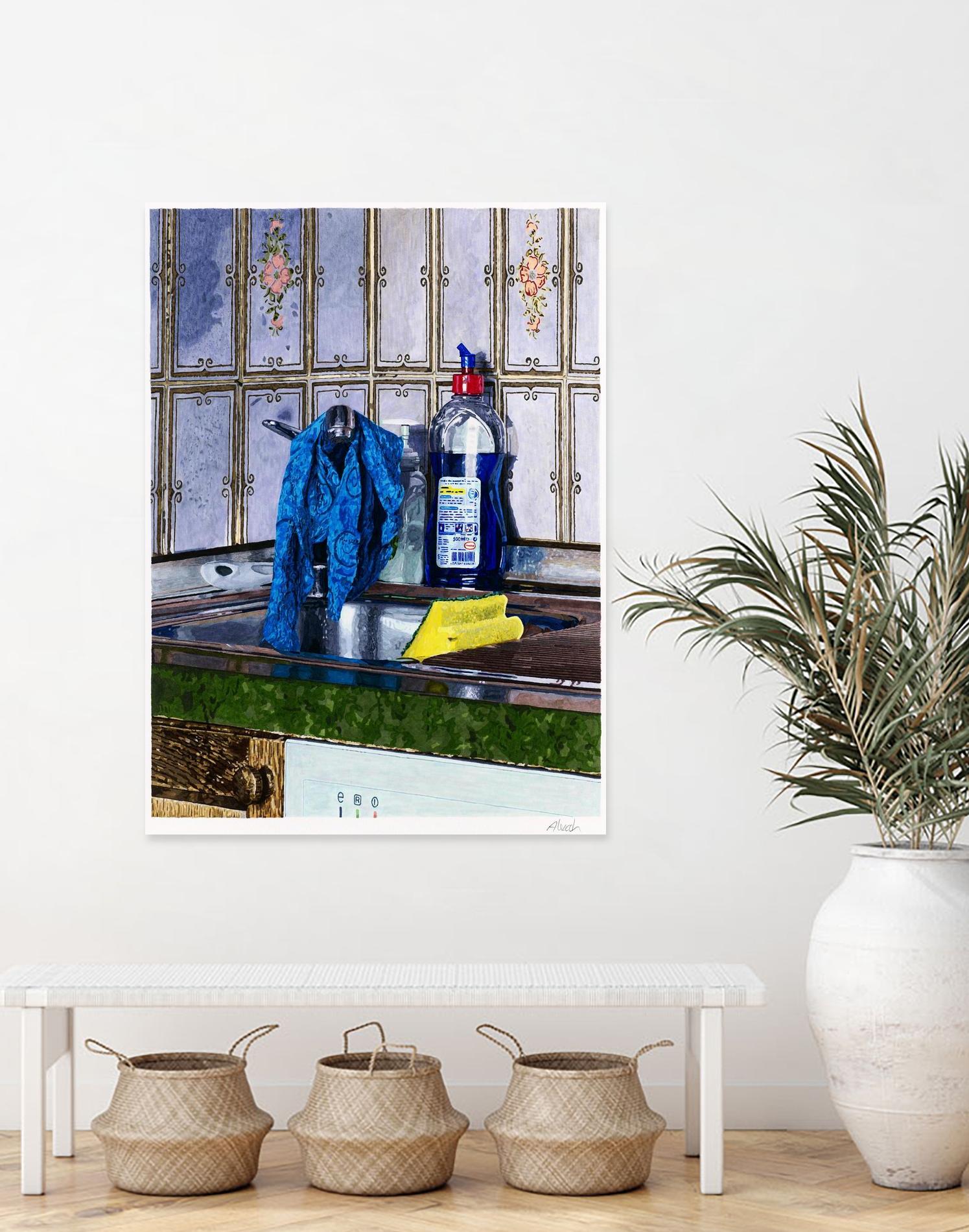 Morning Morlenbach by Gill Alexander on GIANT ART - blue figurative évier