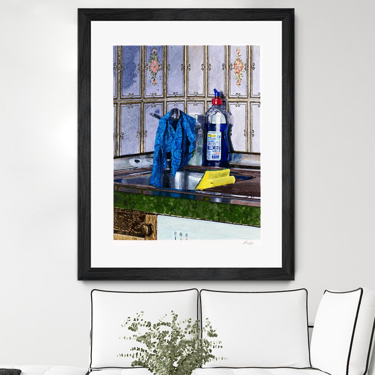 Morning Morlenbach by Gill Alexander on GIANT ART - blue figurative évier