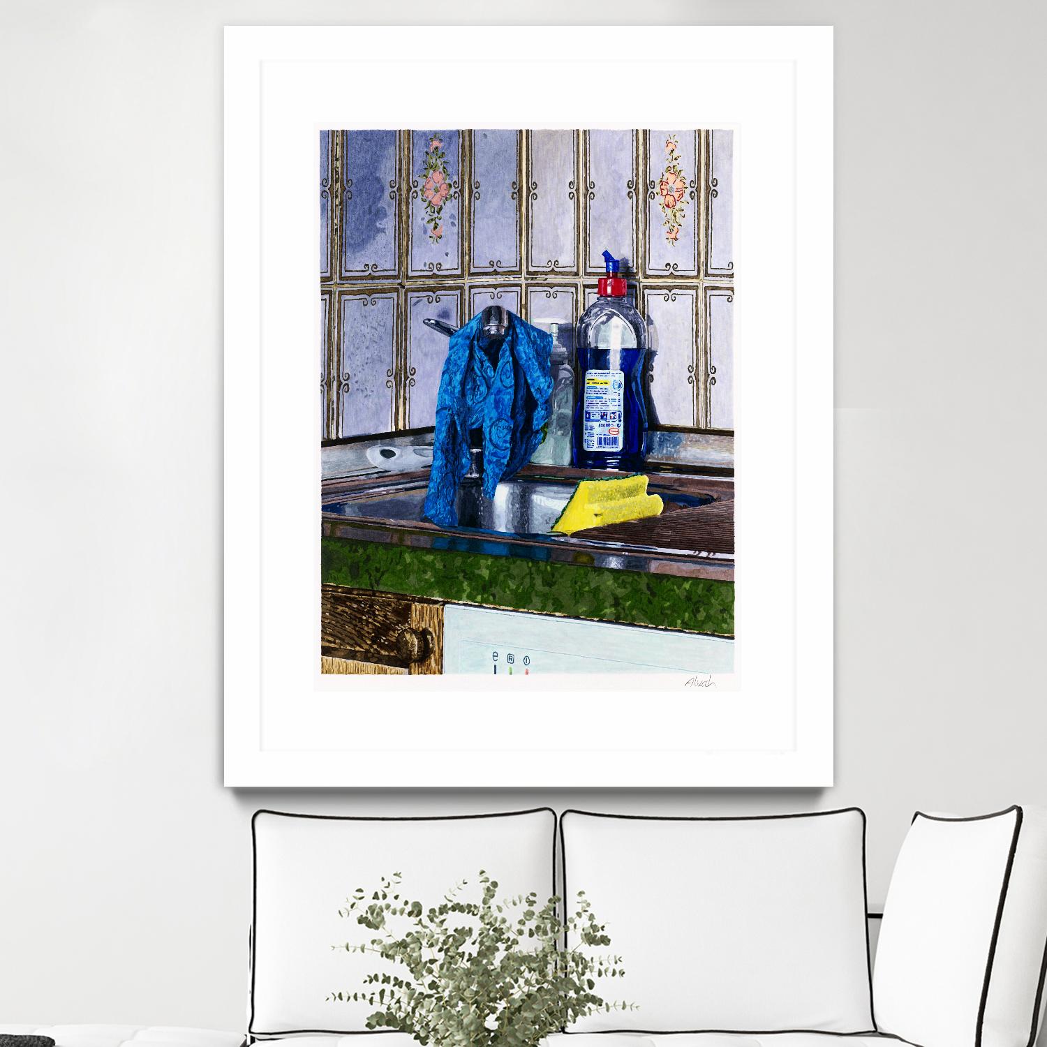 Morning Morlenbach by Gill Alexander on GIANT ART - blue figurative évier