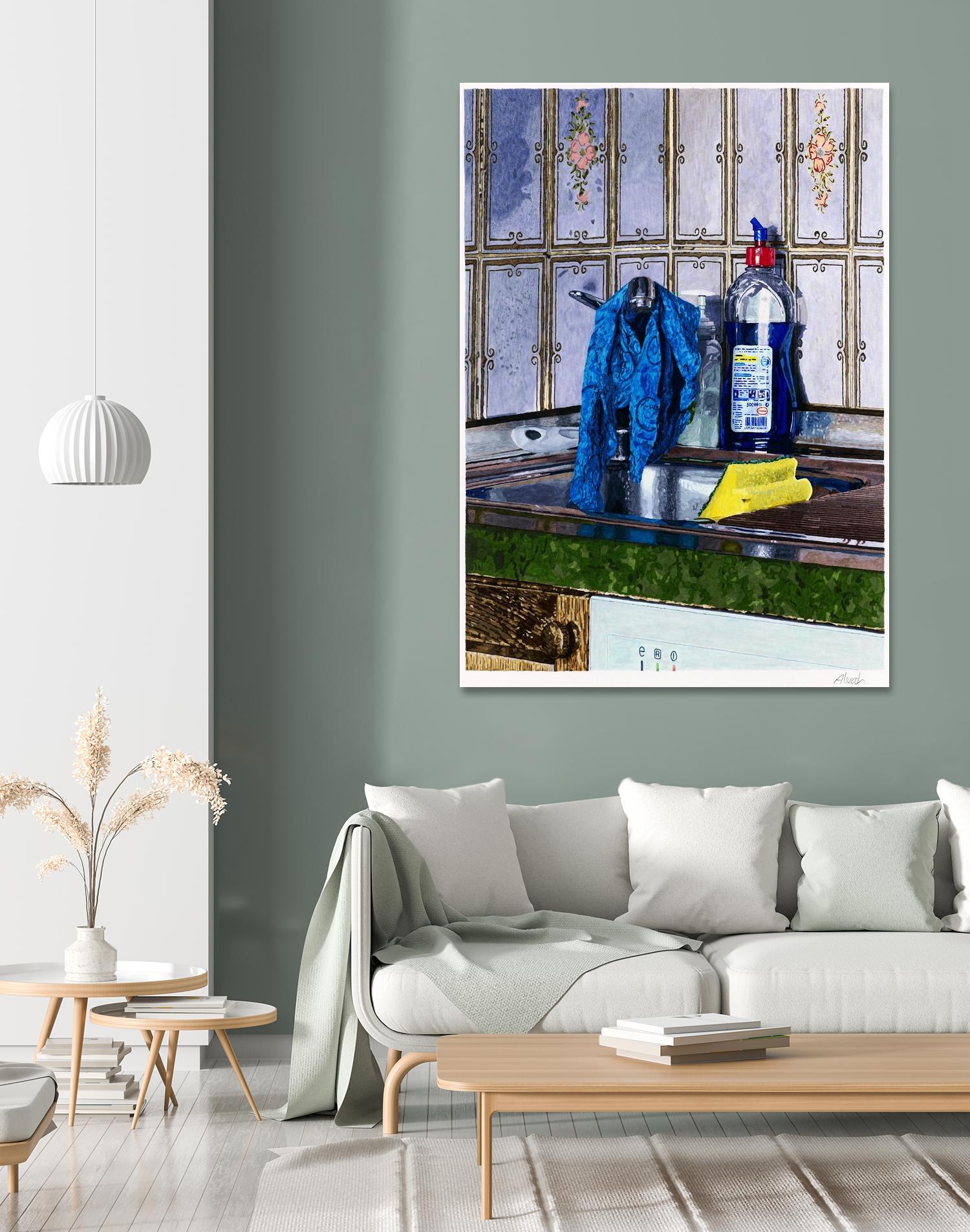 Morning Morlenbach by Gill Alexander on GIANT ART - blue figurative évier