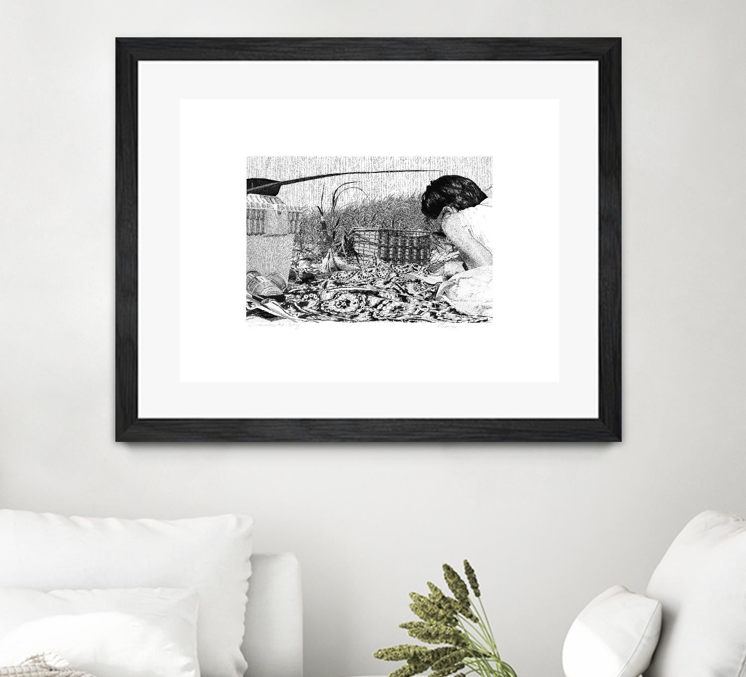 Outing by Gill Alexander on GIANT ART - white black & white woman