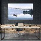 Brume sur le lac d'argent by Jocelyne Maucotel on GIANT ART - blue sea scene