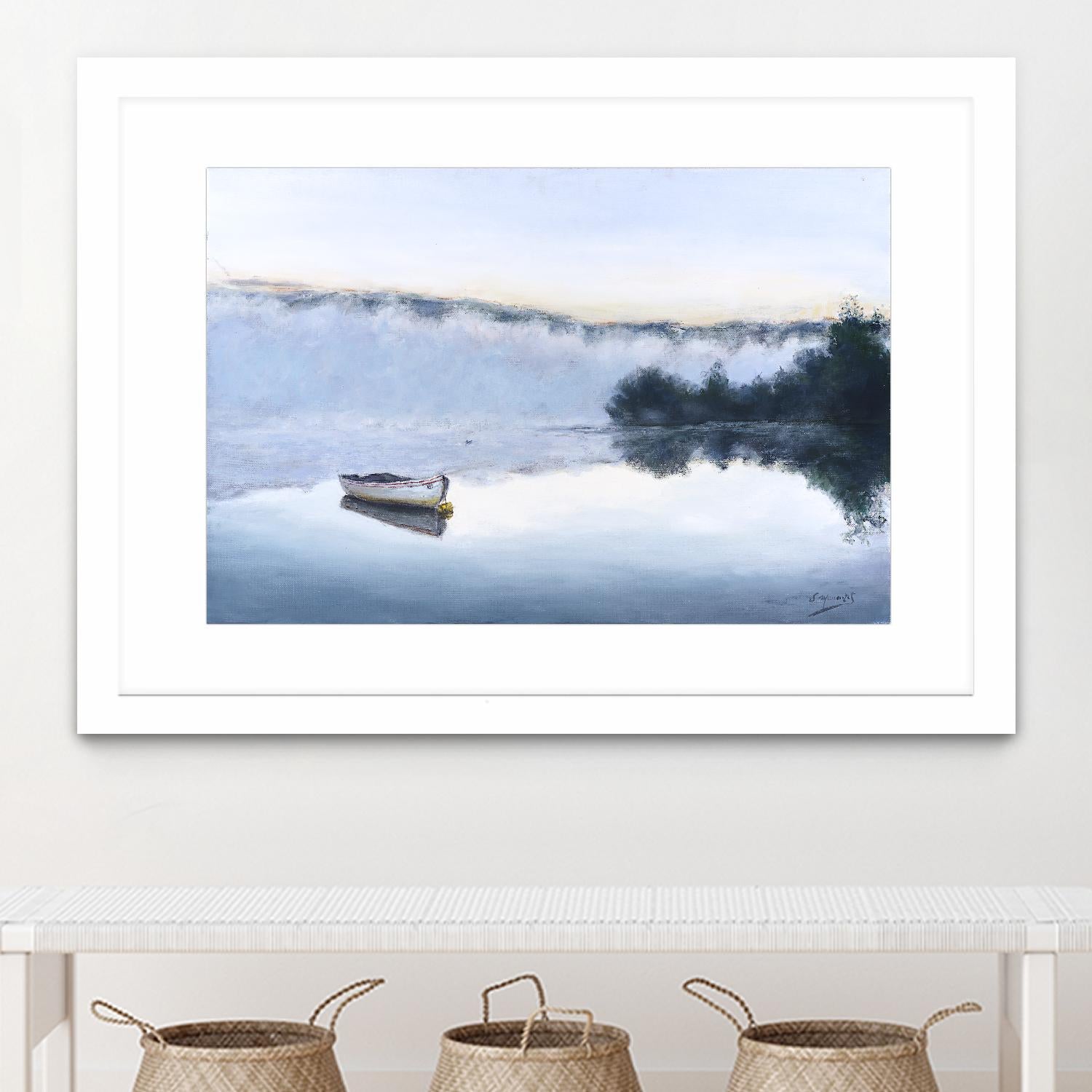 Brume sur le lac d'argent by Jocelyne Maucotel on GIANT ART - green costal artistes du québec