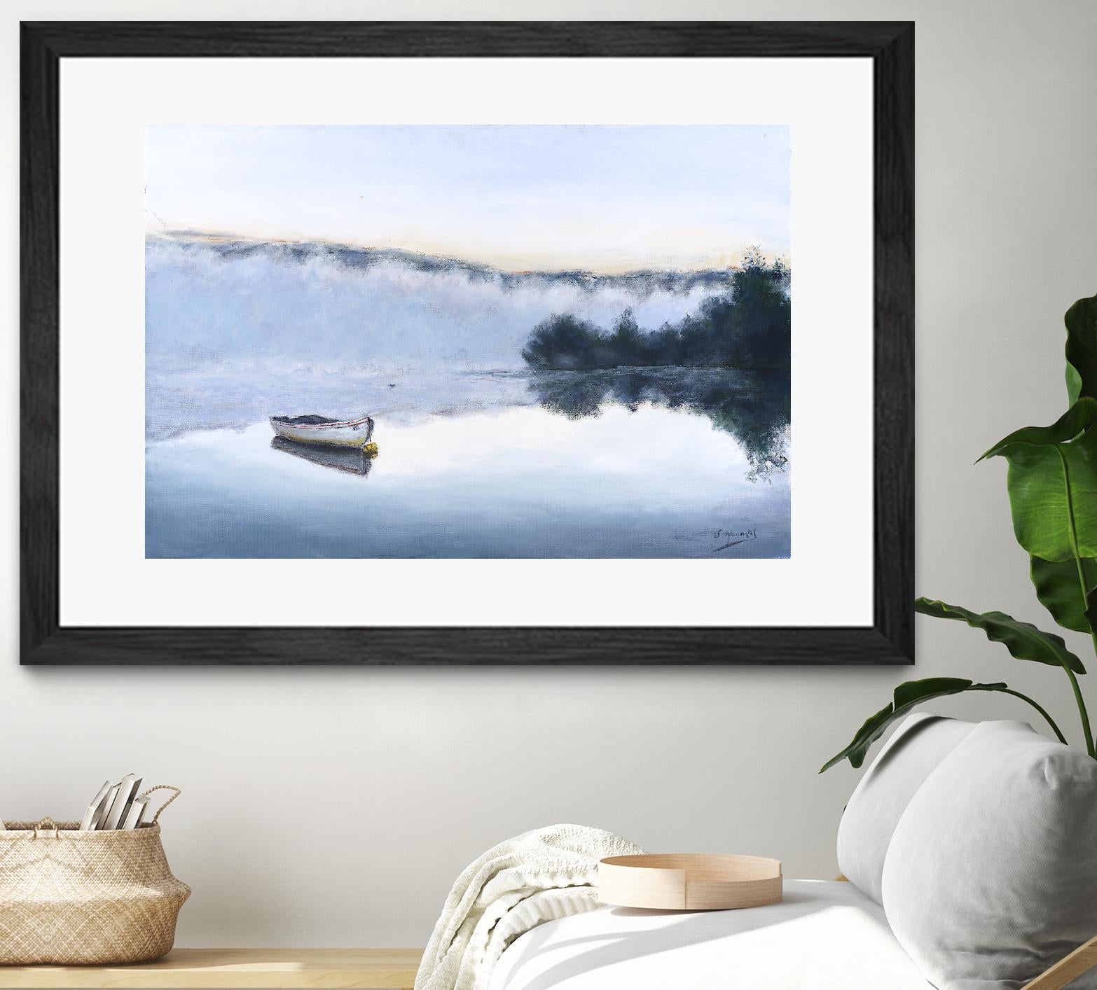 Brume sur le lac d'argent by Jocelyne Maucotel on GIANT ART - green costal artistes du québec