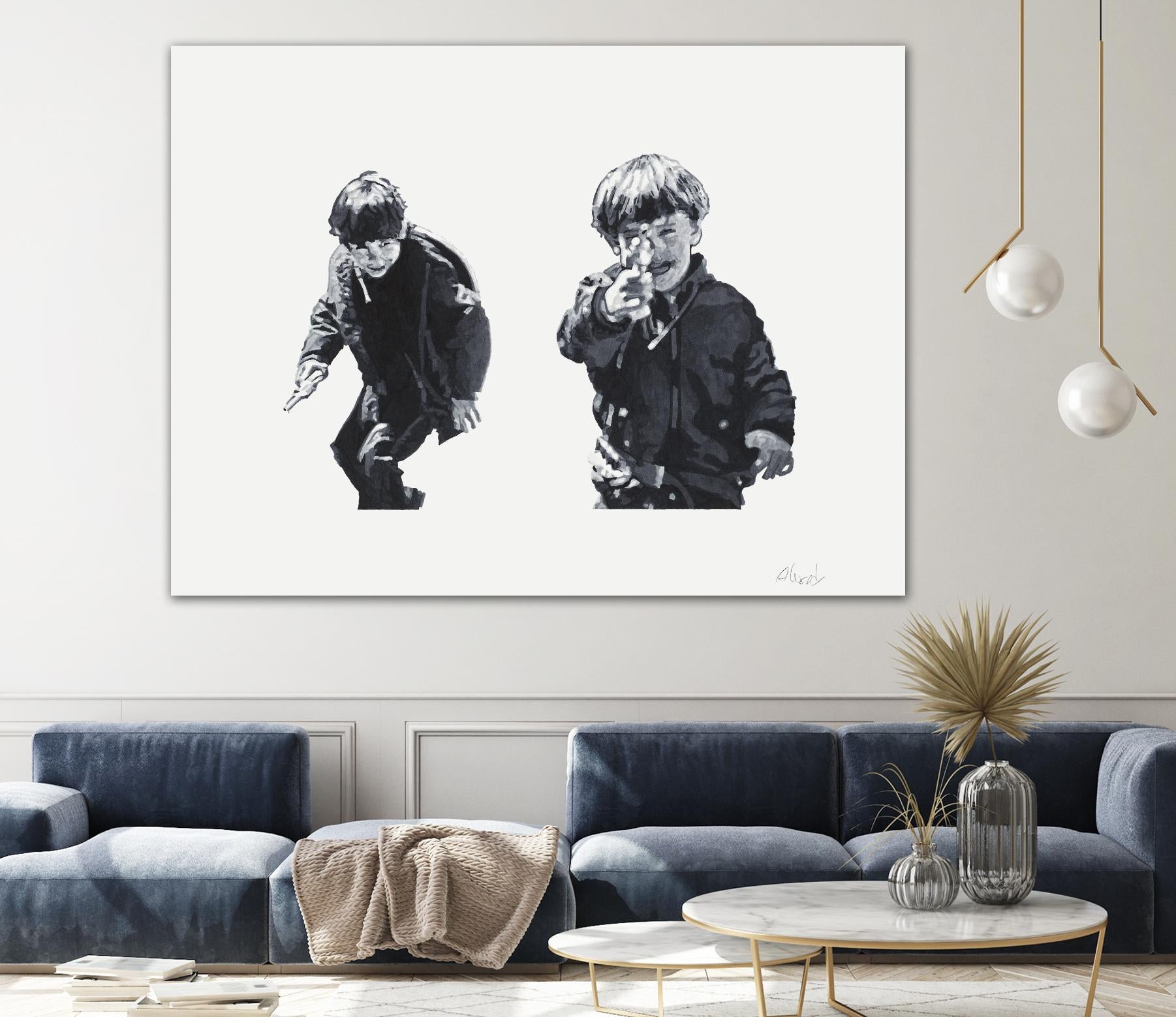 Gun Play by Gill Alexander on GIANT ART - white men and women