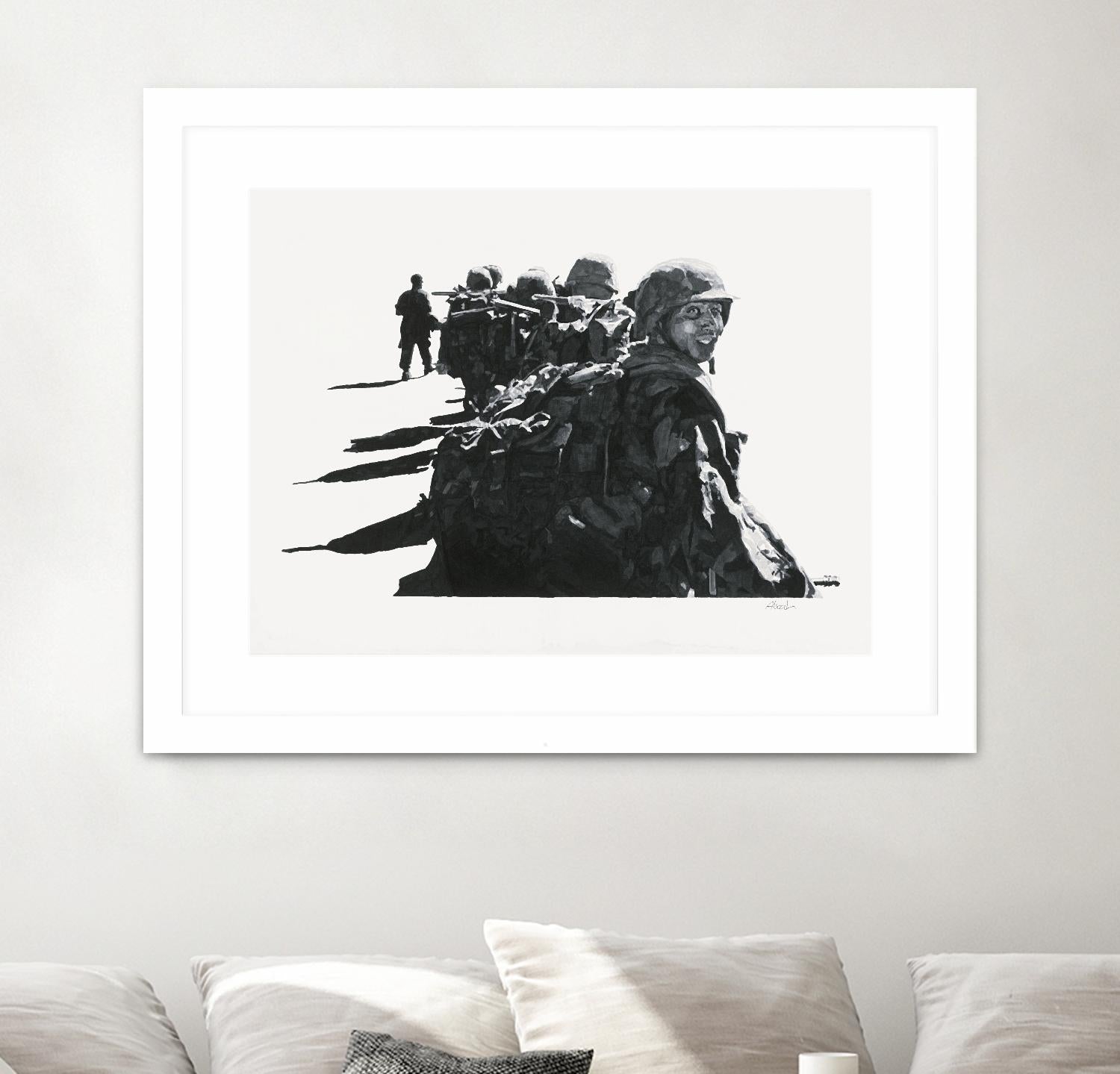 Last look by Gill Alexander on GIANT ART - white black & white