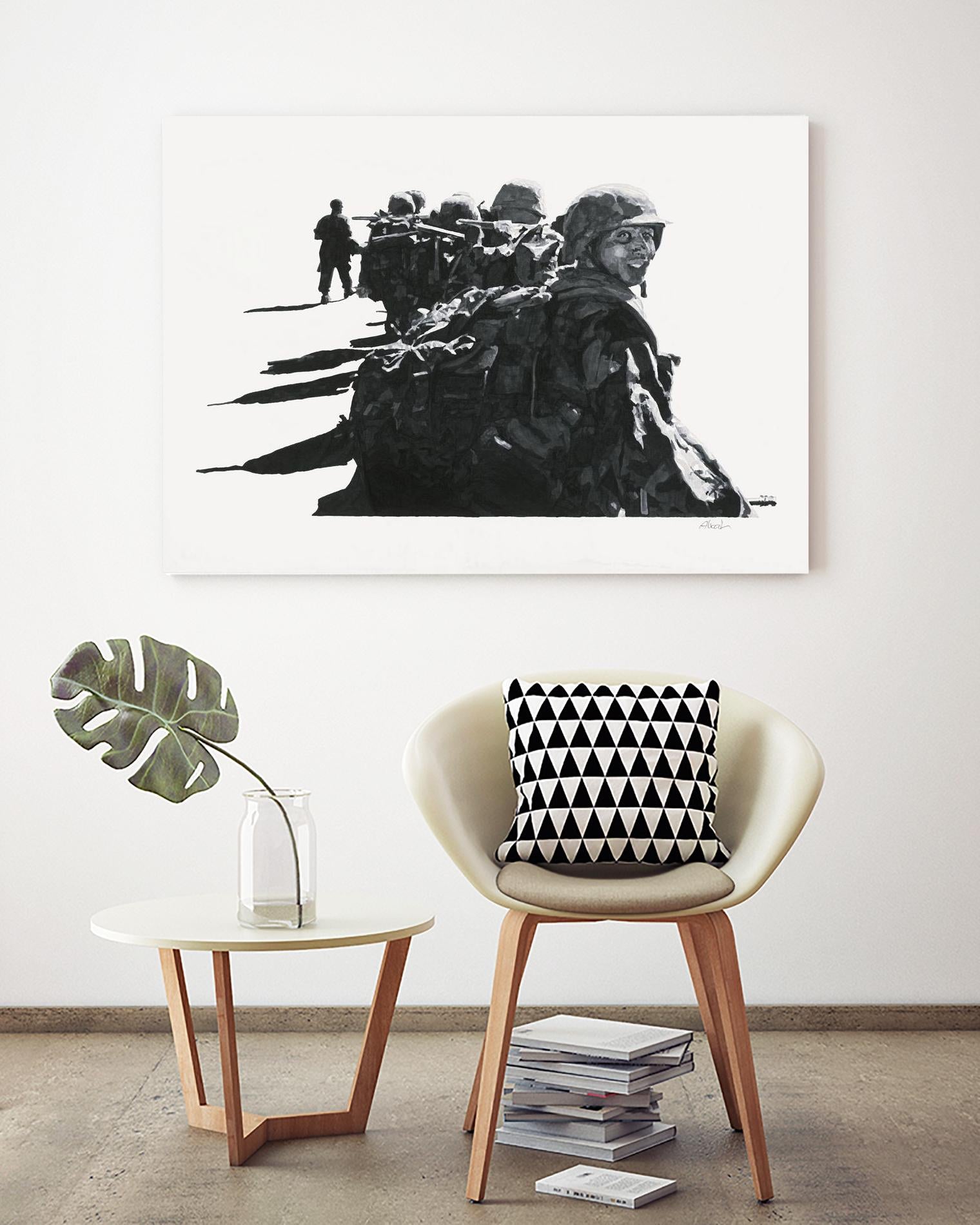 Last look by Gill Alexander on GIANT ART - white black & white