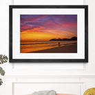 Costa Rican sunset stroll by Nick Jackson on GIANT ART - pink photo art