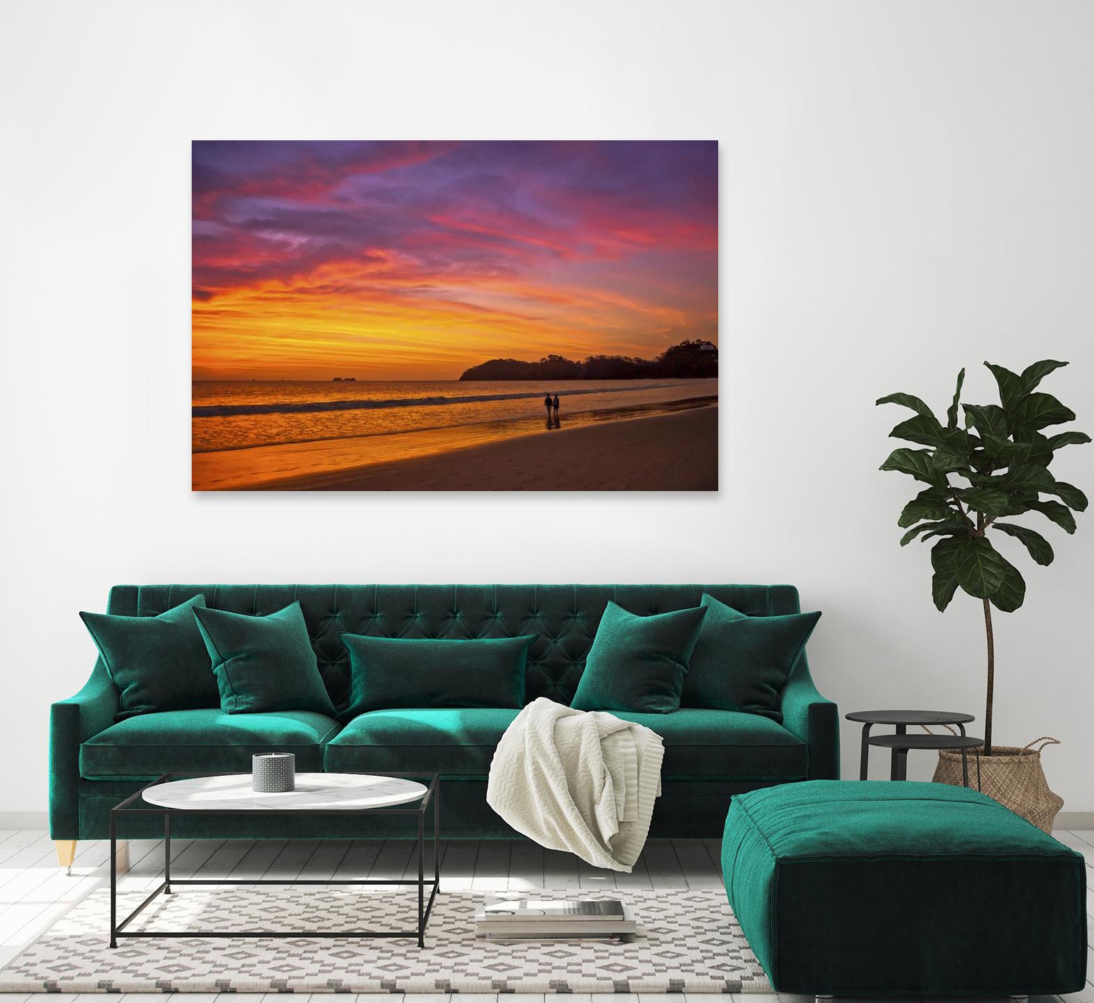Costa Rican sunset stroll by Nick Jackson on GIANT ART - pink photo art