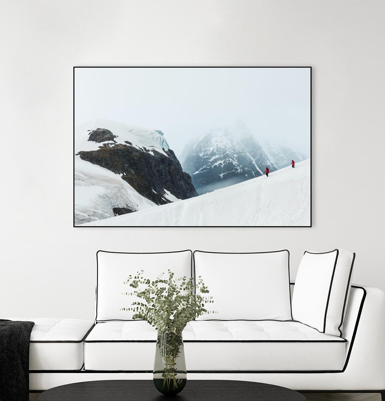 Descending the mountain, Antarctica by Nick Jackson on GIANT ART - white photo art