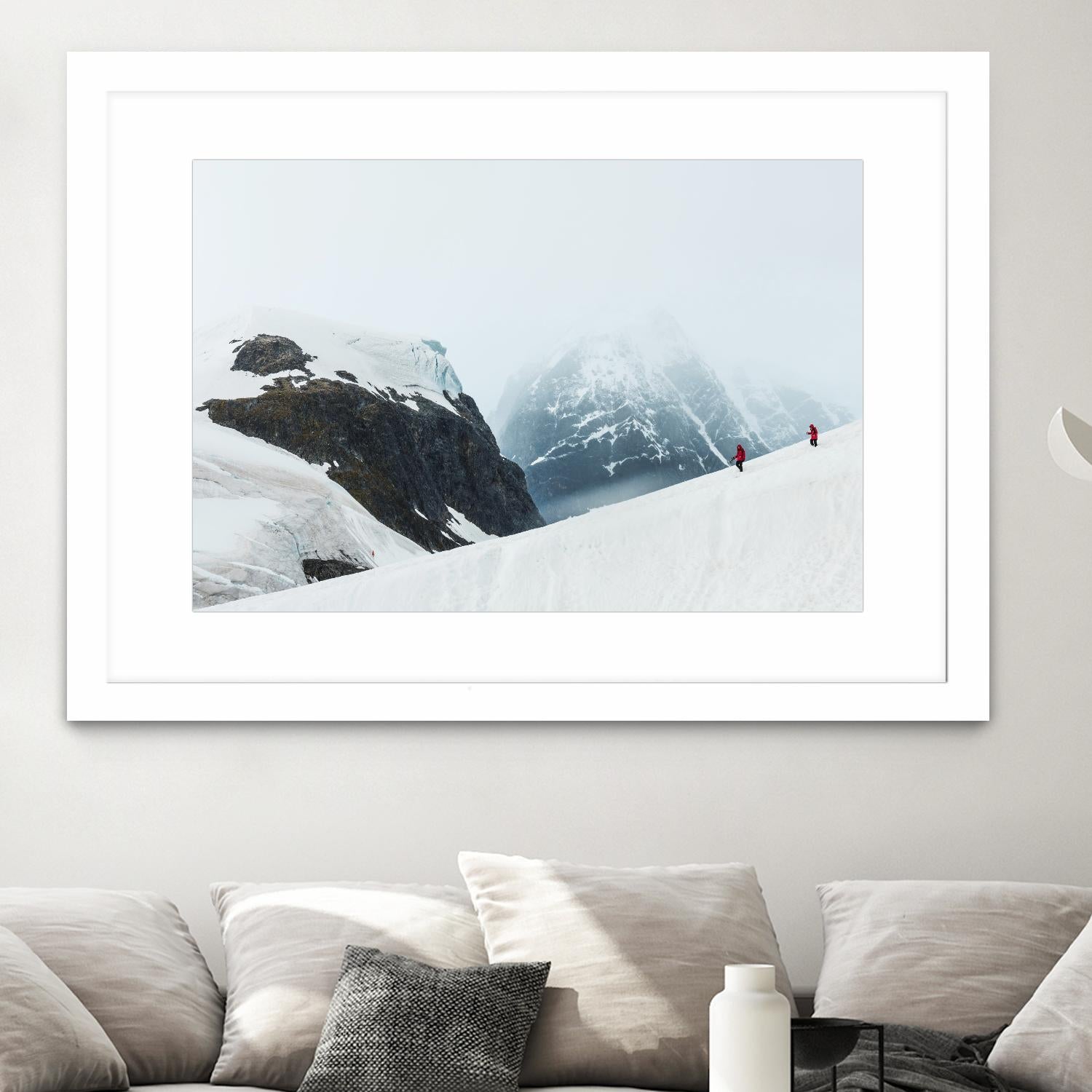 Descending the mountain, Antarctica by Nick Jackson on GIANT ART - white photo art