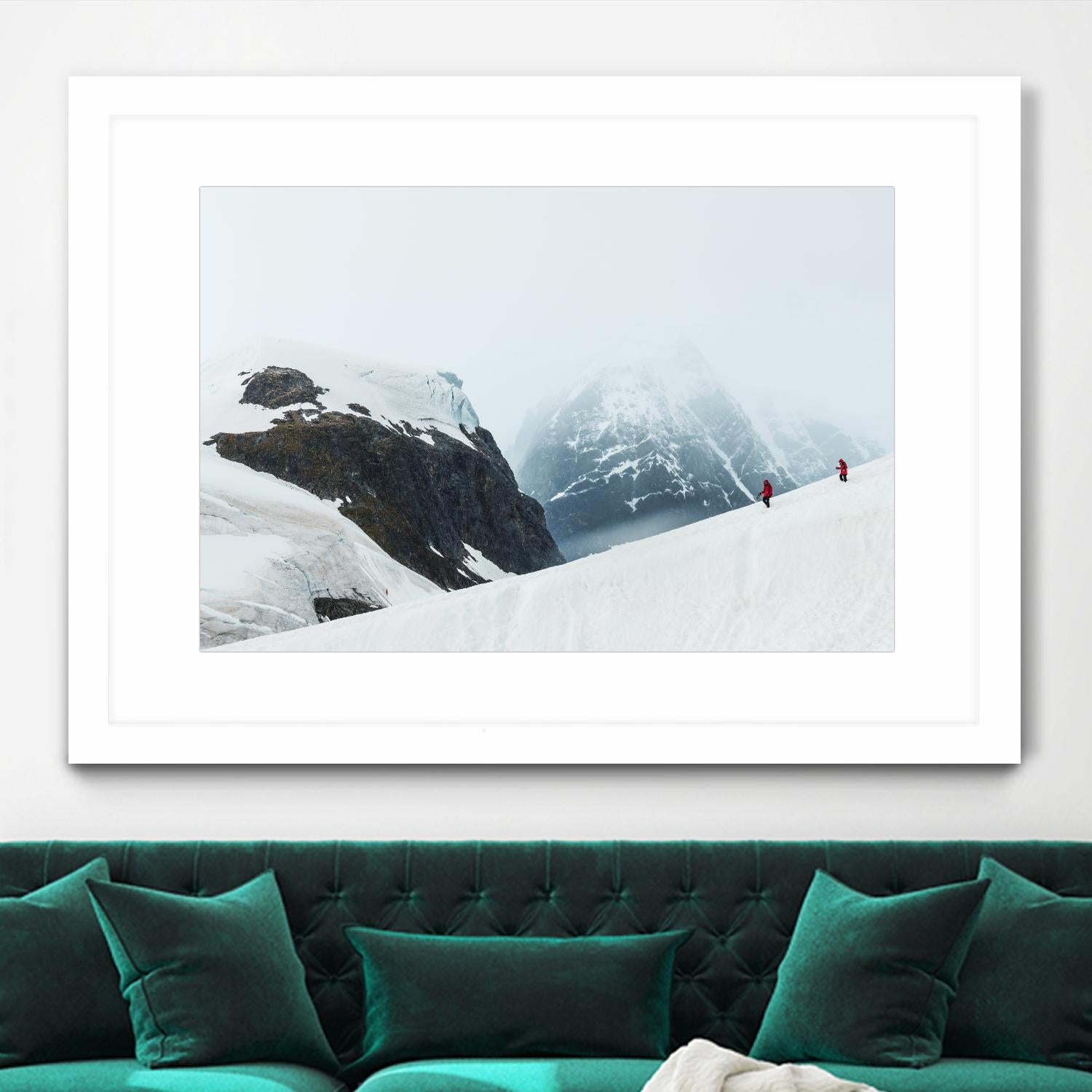 Descending the mountain, Antarctica by Nick Jackson on GIANT ART - white photo art