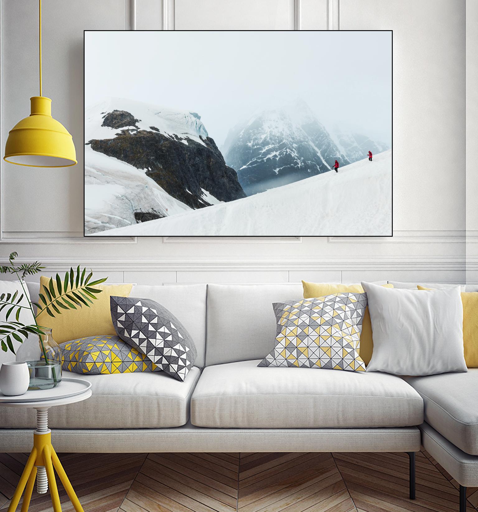 Descending the mountain, Antarctica by Nick Jackson on GIANT ART - white photo art