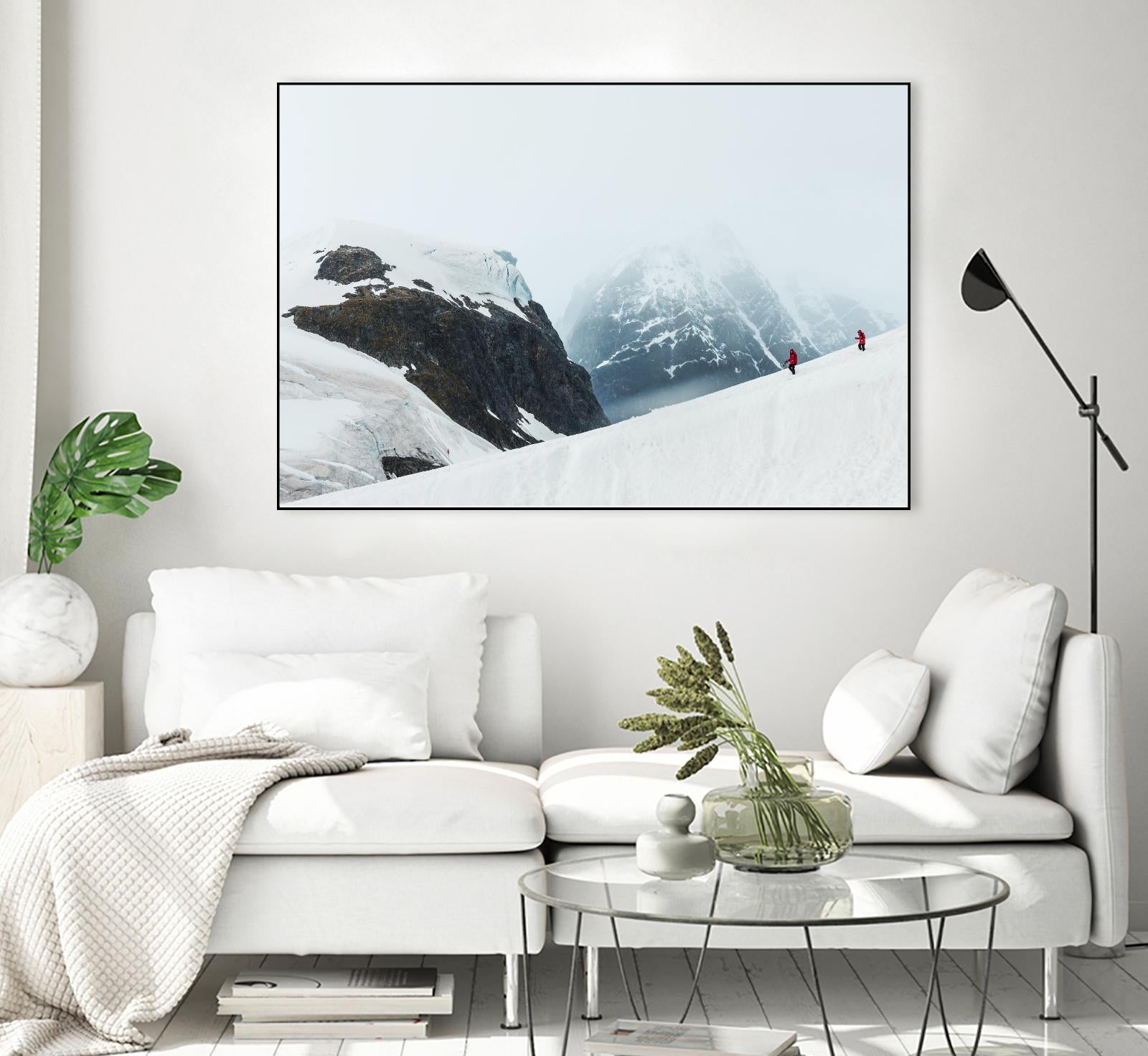 Descending the mountain, Antarctica by Nick Jackson on GIANT ART - white photo art