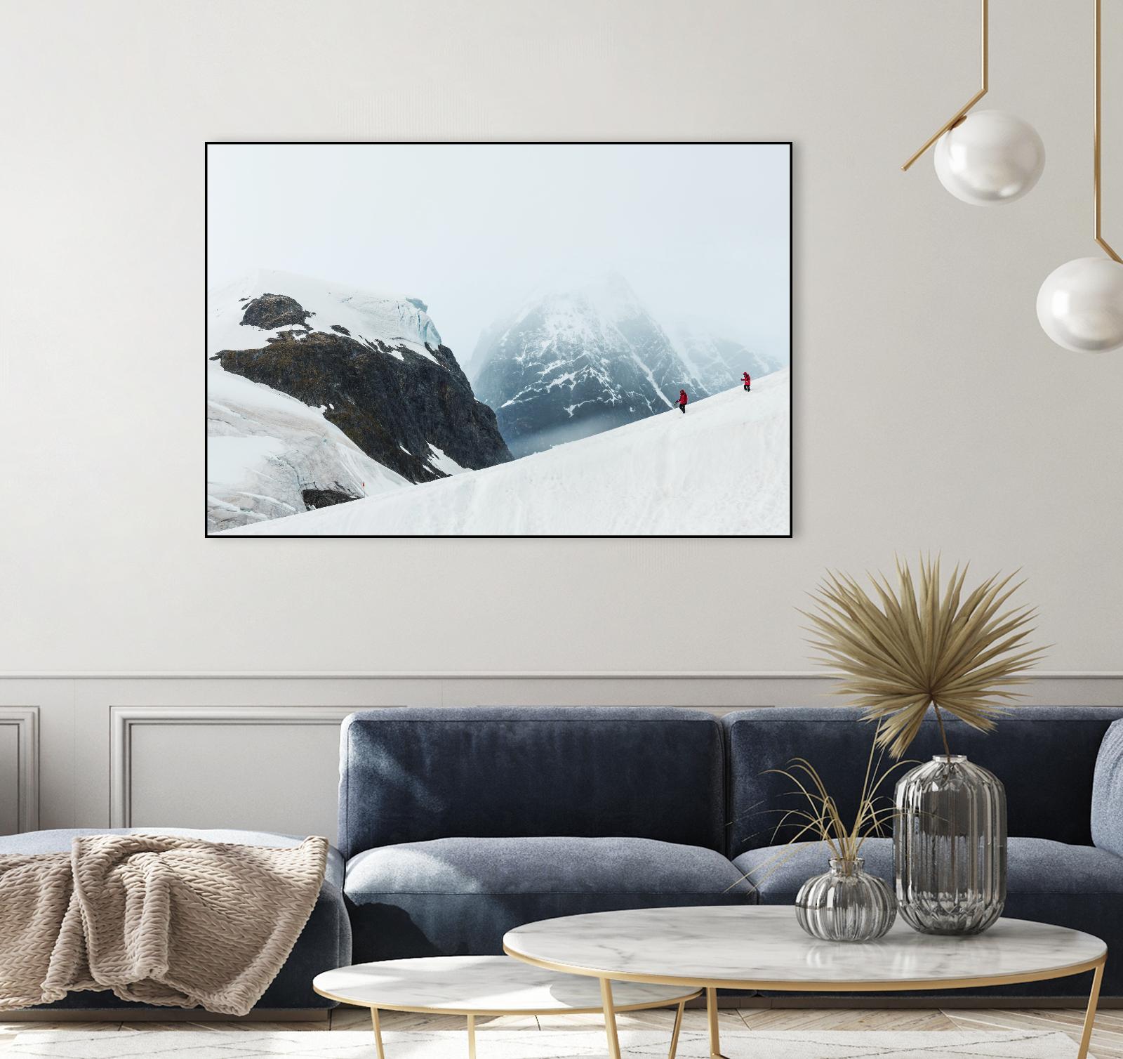 Descending the mountain, Antarctica by Nick Jackson on GIANT ART - white photo art