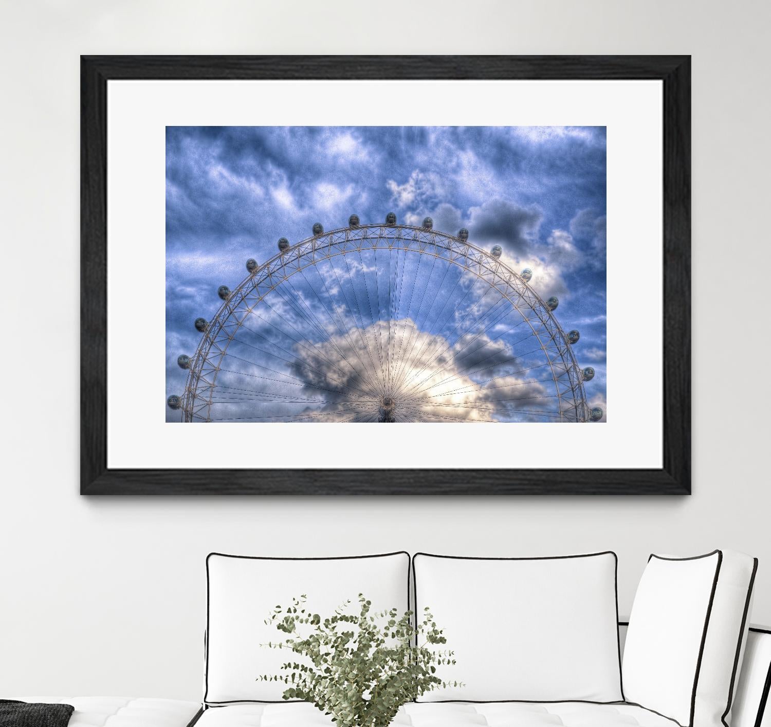 Top half of the London Eye by Nick Jackson on GIANT ART - white photo art
