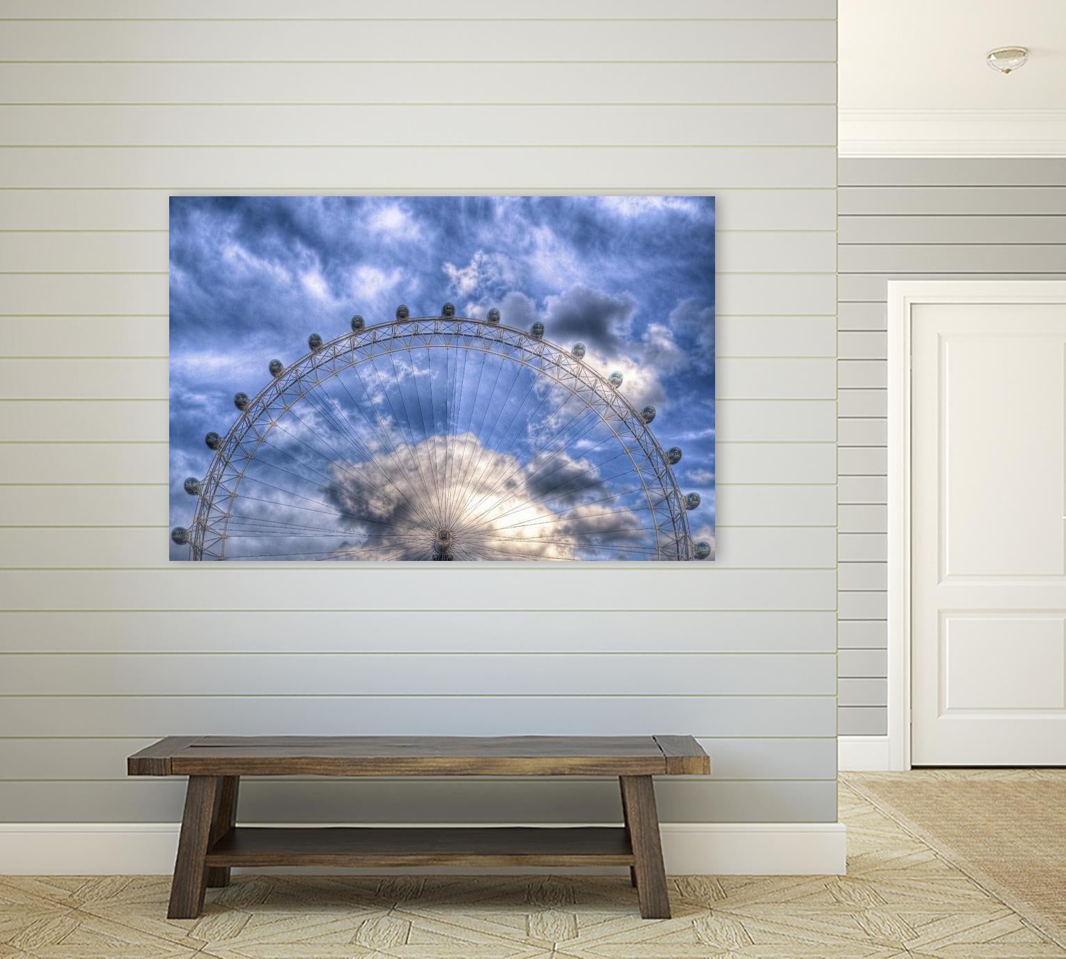 Top half of the London Eye by Nick Jackson on GIANT ART - white photo art