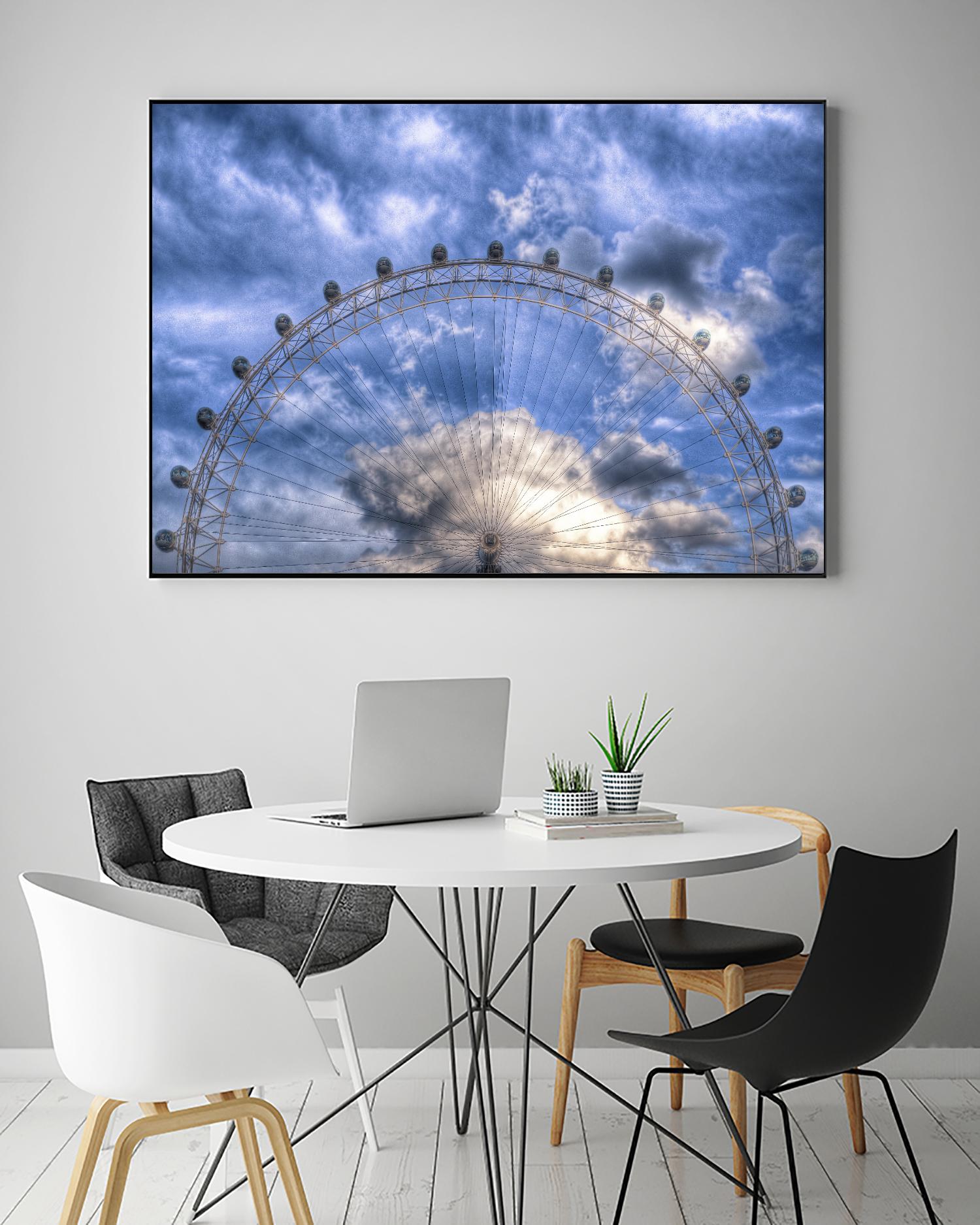 Top half of the London Eye by Nick Jackson on GIANT ART - white photo art