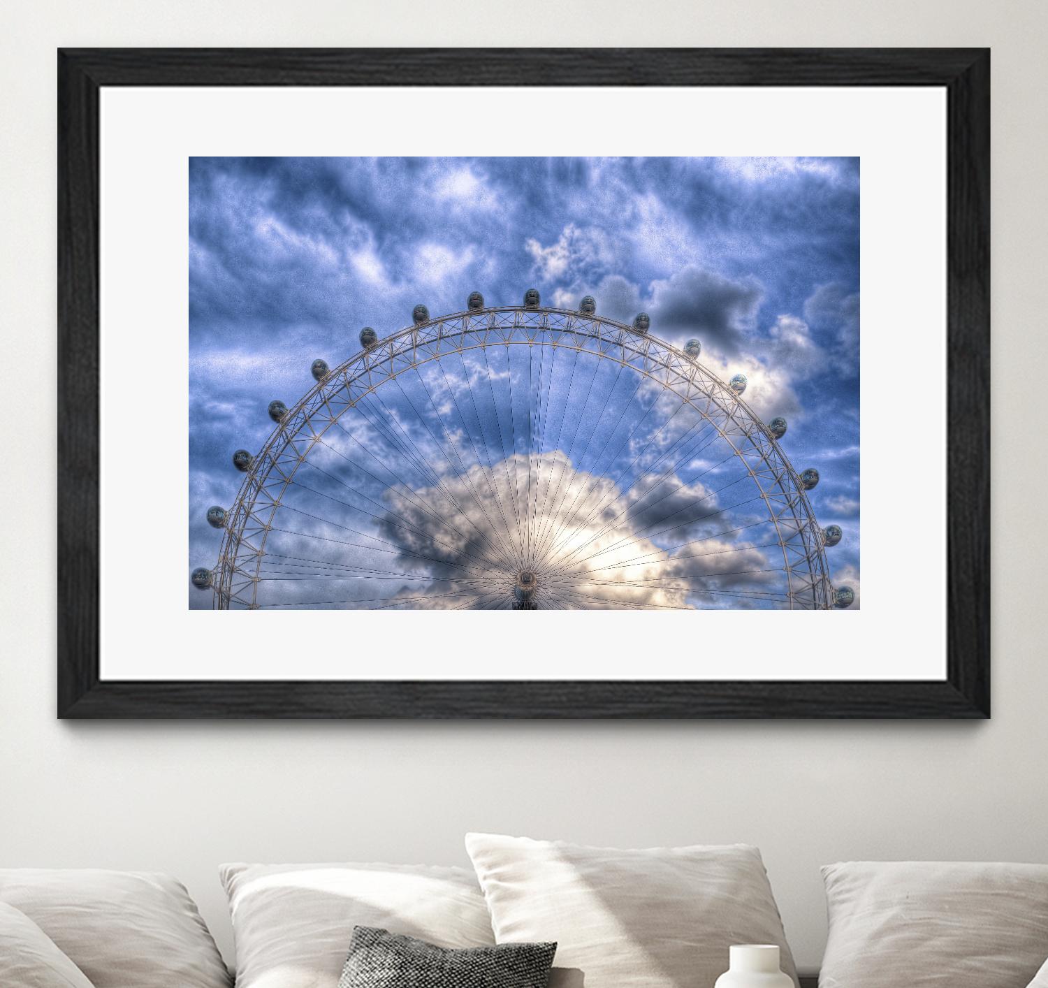 Top half of the London Eye by Nick Jackson on GIANT ART - white photo art