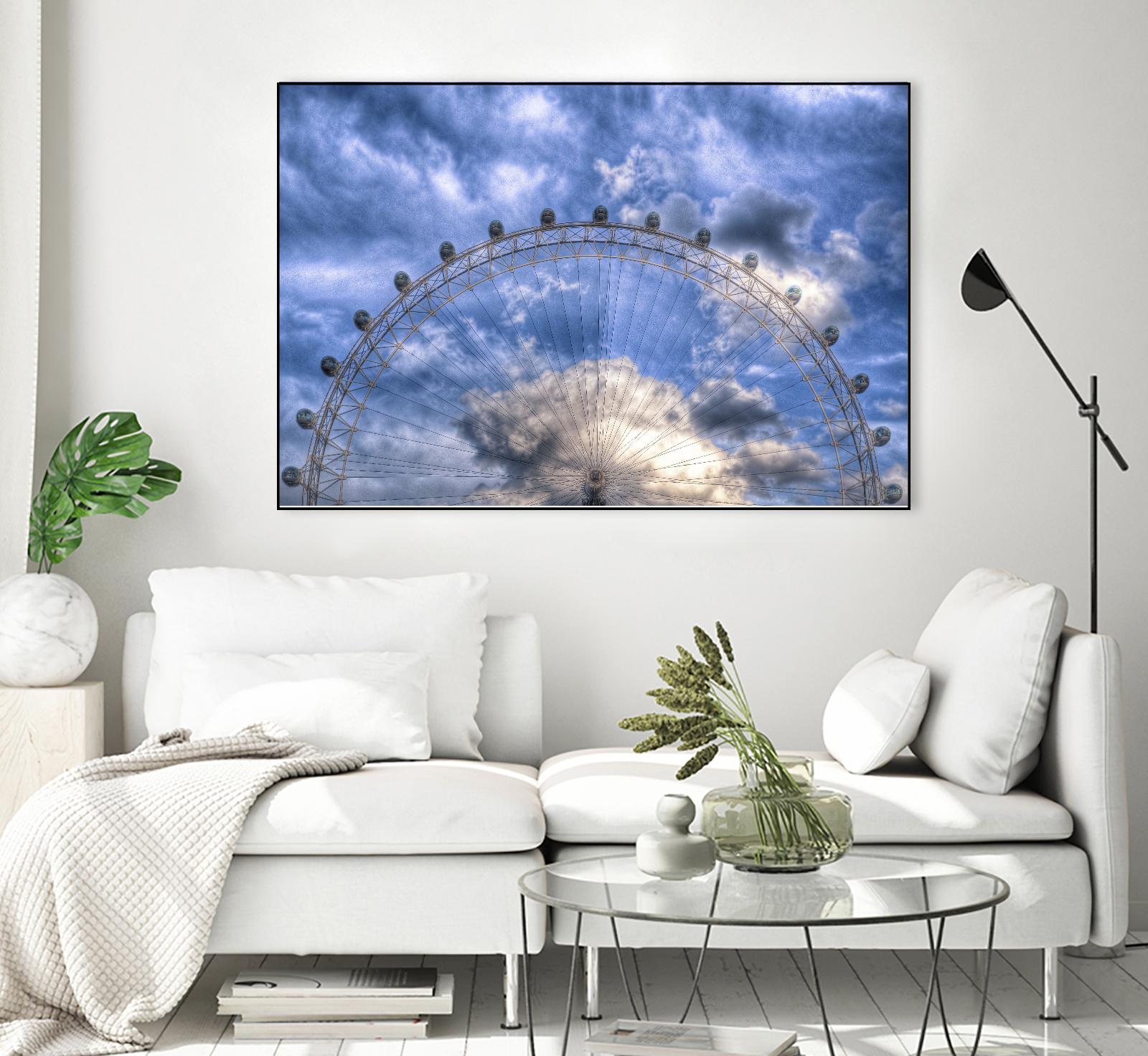 Top half of the London Eye by Nick Jackson on GIANT ART - white photo art