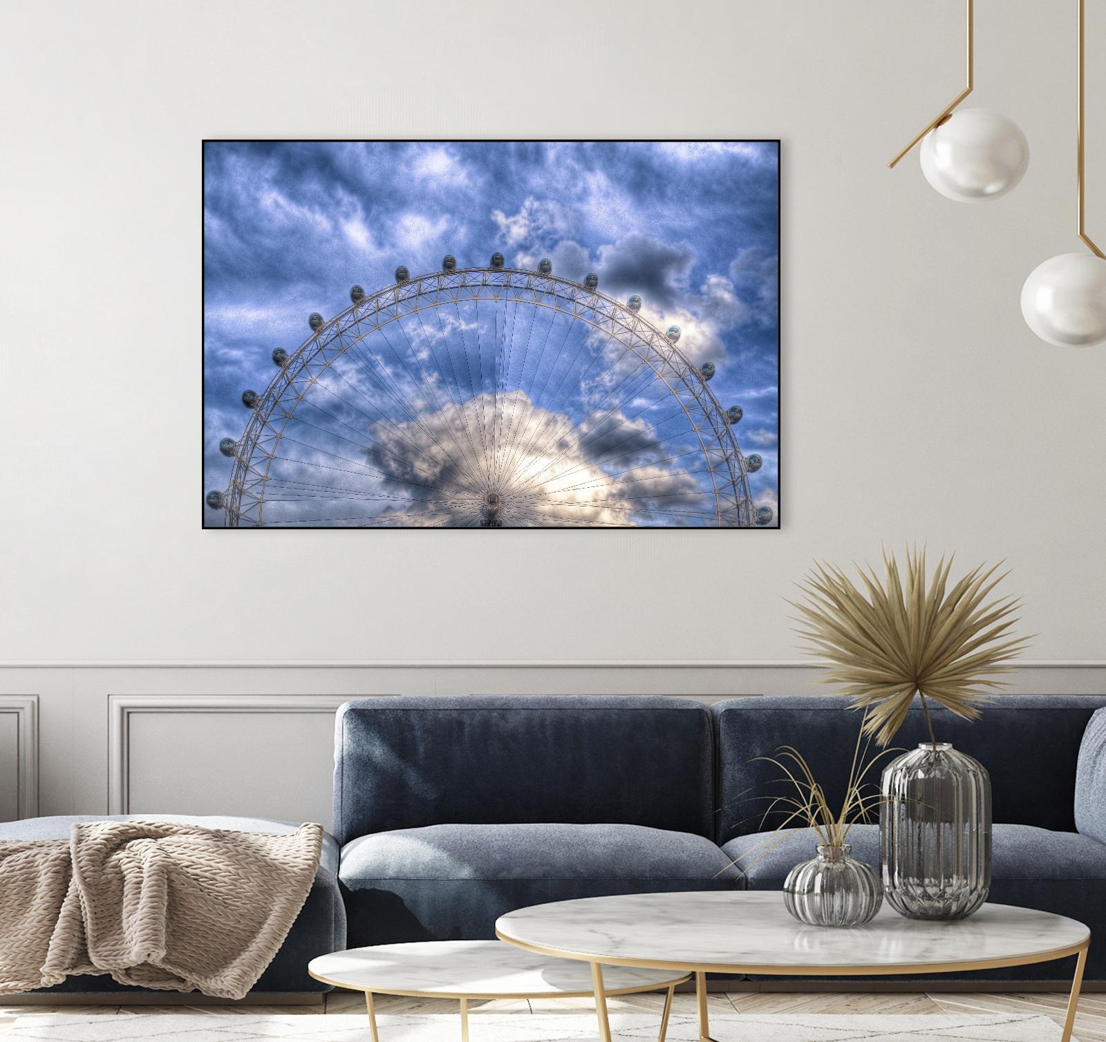 Top half of the London Eye by Nick Jackson on GIANT ART - white photo art