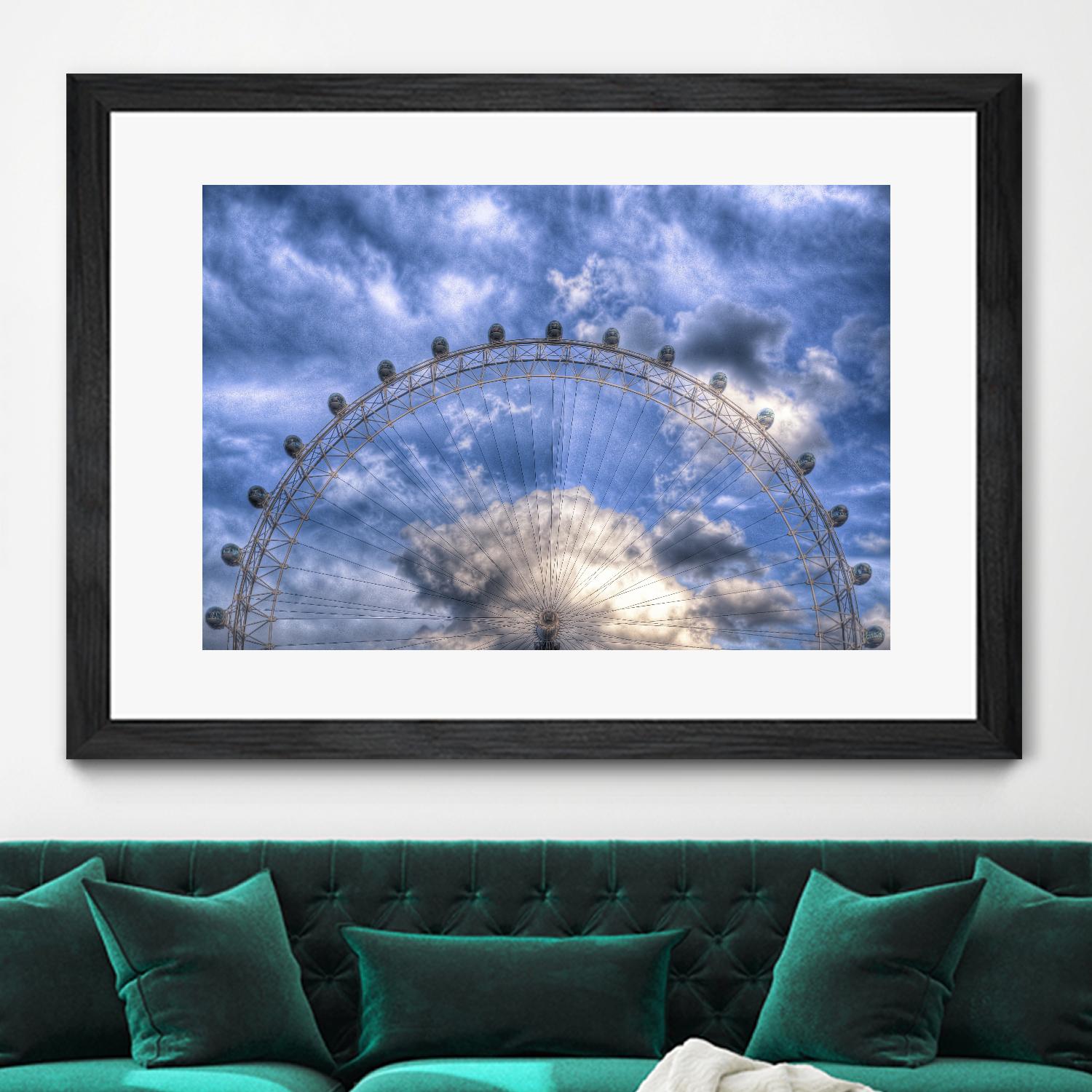 Top half of the London Eye by Nick Jackson on GIANT ART - white photo art