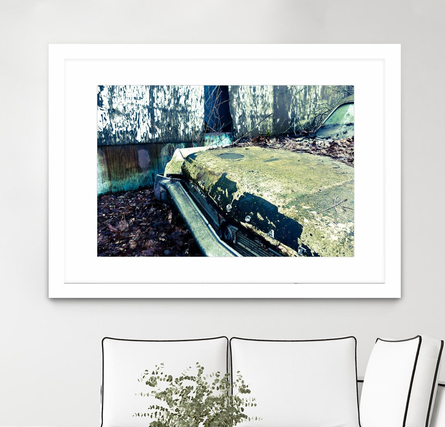 Car III by Jean-François Dupuis on GIANT ART - blue photography rust