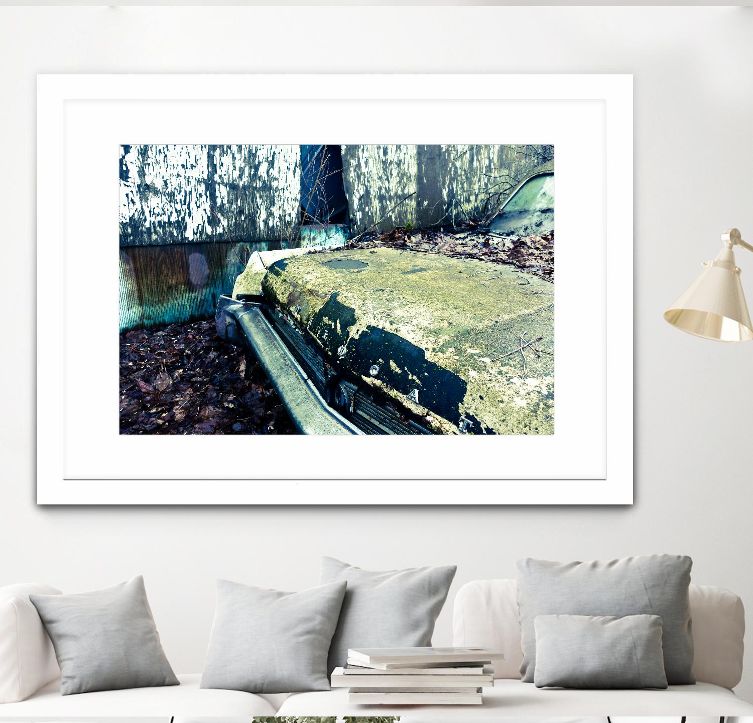 Car III by Jean-François Dupuis on GIANT ART - blue photography rust