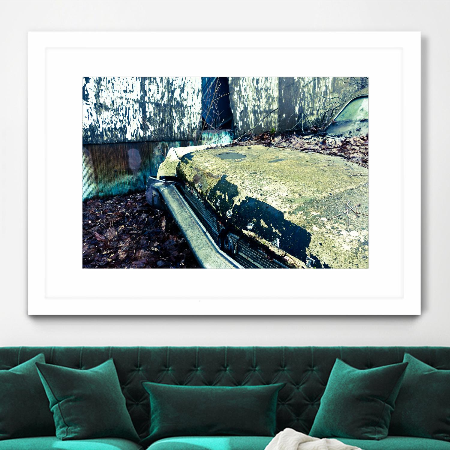 Car III by Jean-François Dupuis on GIANT ART - blue photography rust