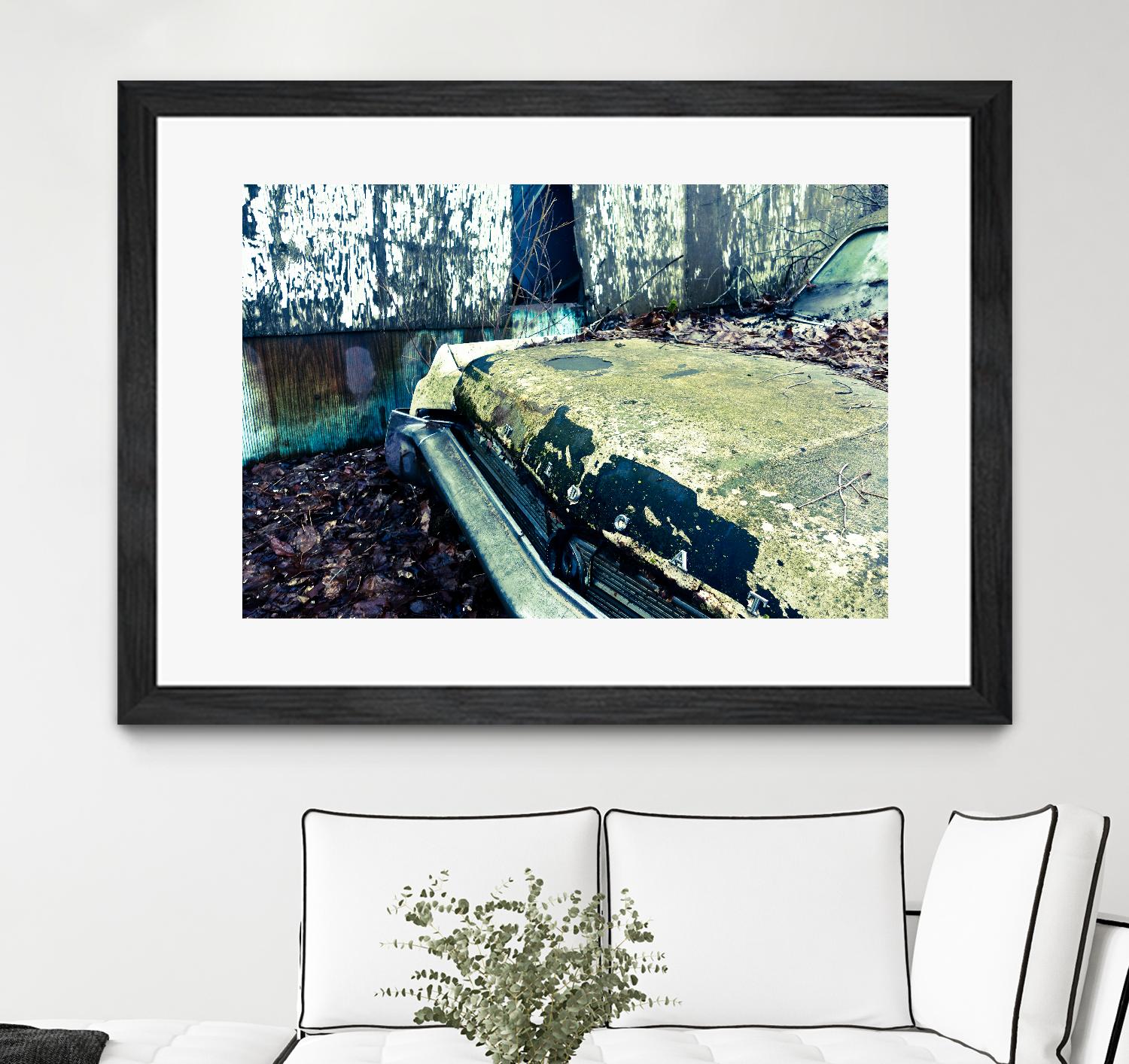 Car III by Jean-François Dupuis on GIANT ART - blue photography rust