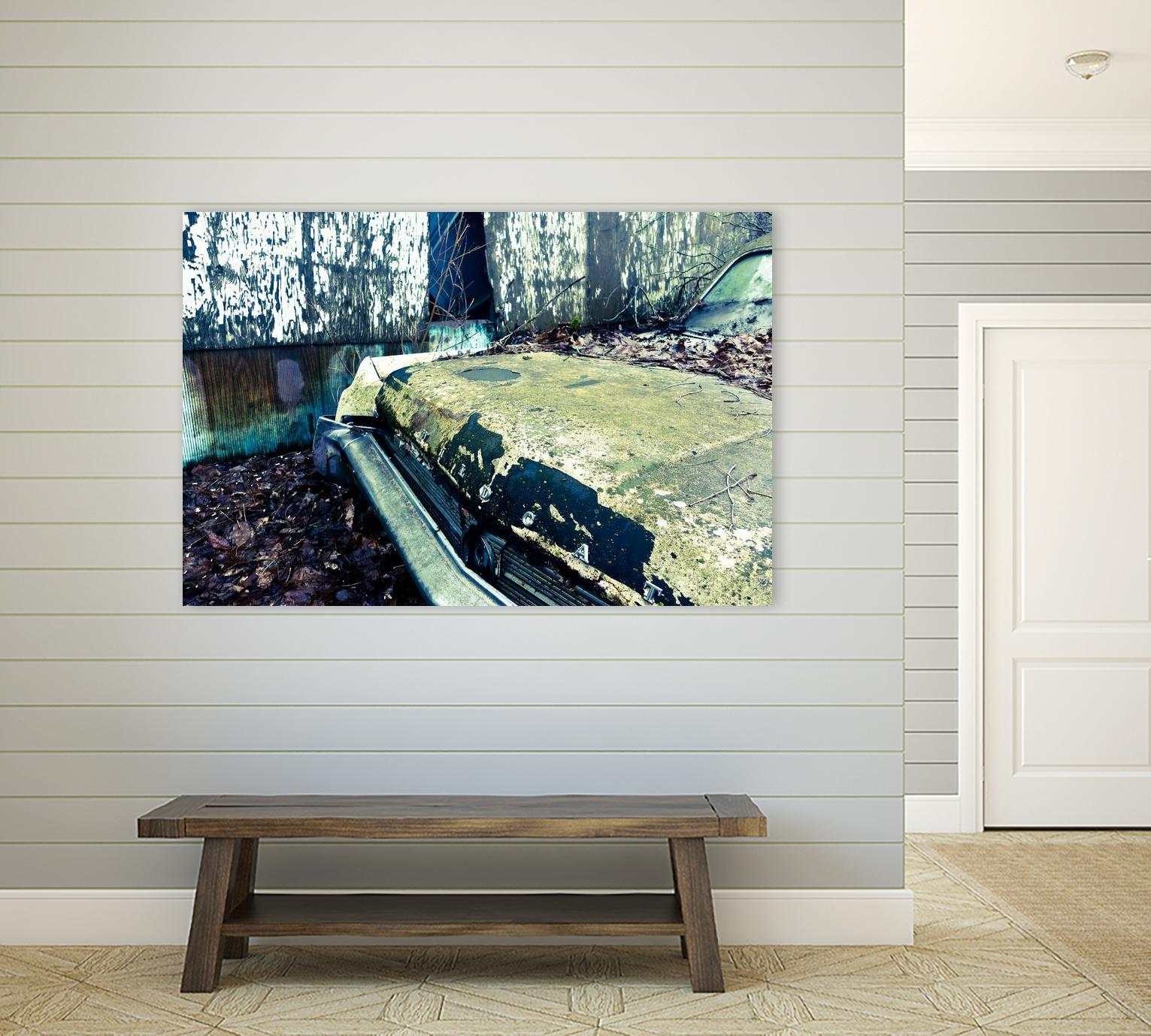 Car III by Jean-François Dupuis on GIANT ART - blue photography rust