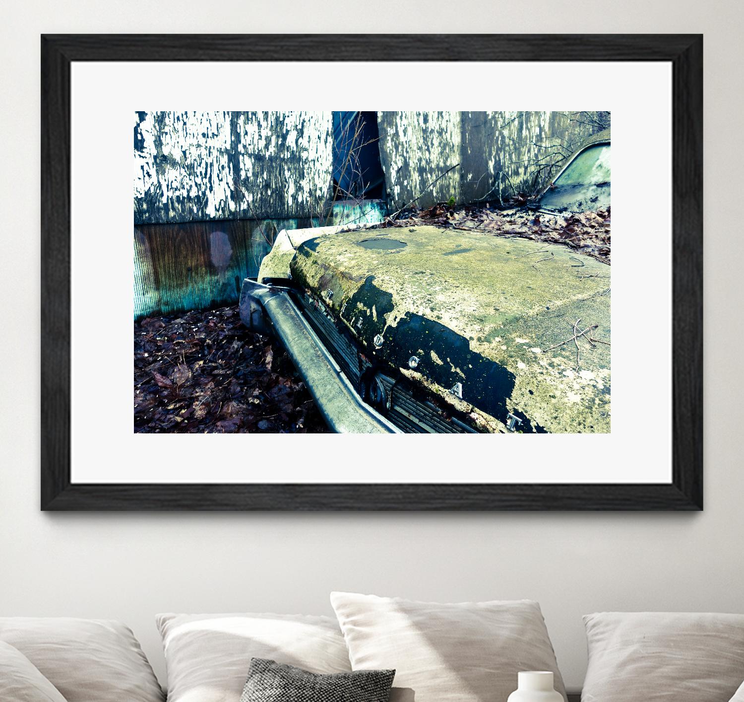 Car III by Jean-François Dupuis on GIANT ART - blue photography rust