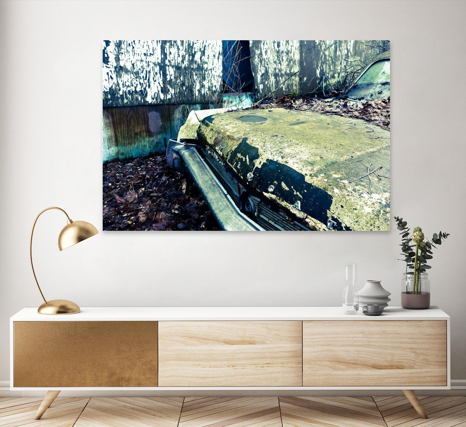 Car III by Jean-François Dupuis on GIANT ART - blue photography rust