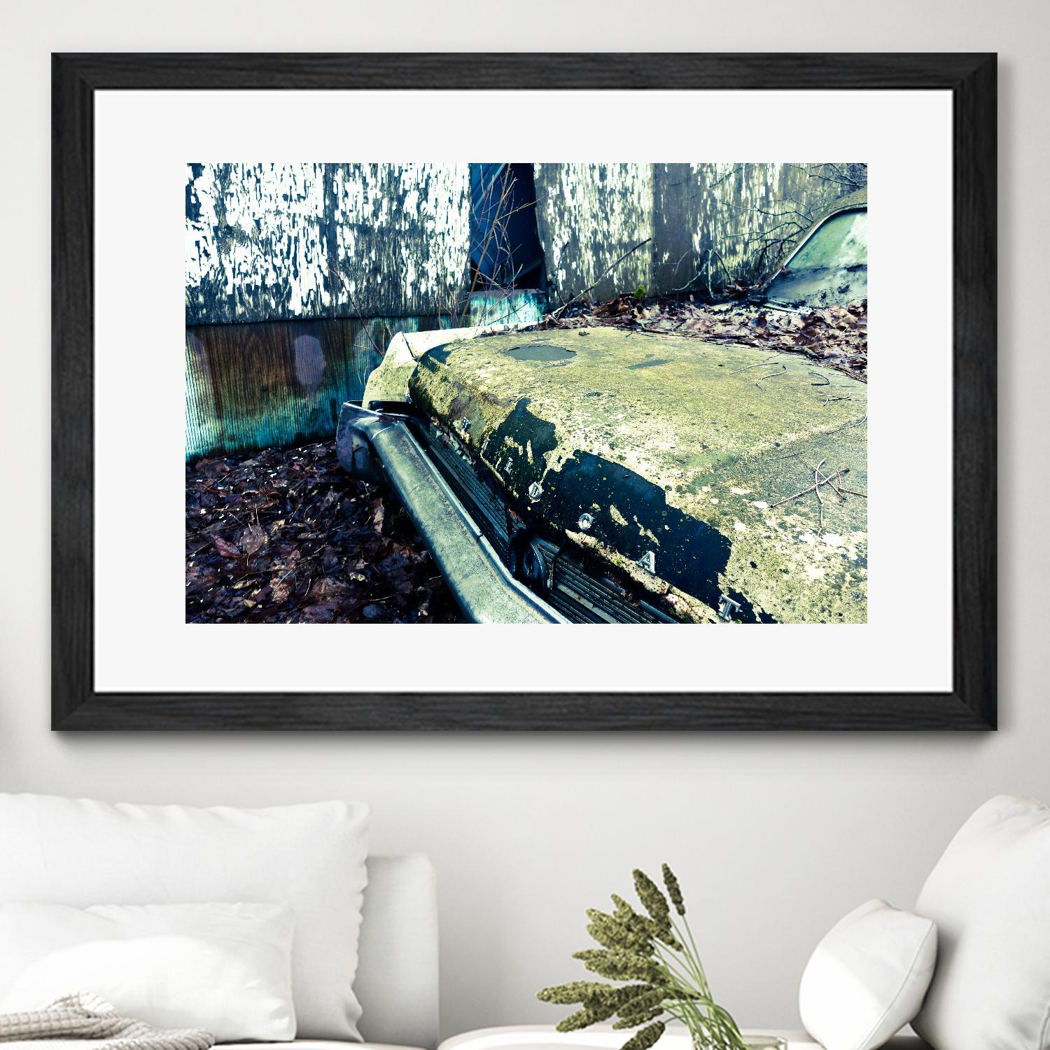 Car III by Jean-François Dupuis on GIANT ART - blue photography rust