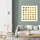 Golden Spots White by Daniel Stanford on GIANT ART - gold abstract