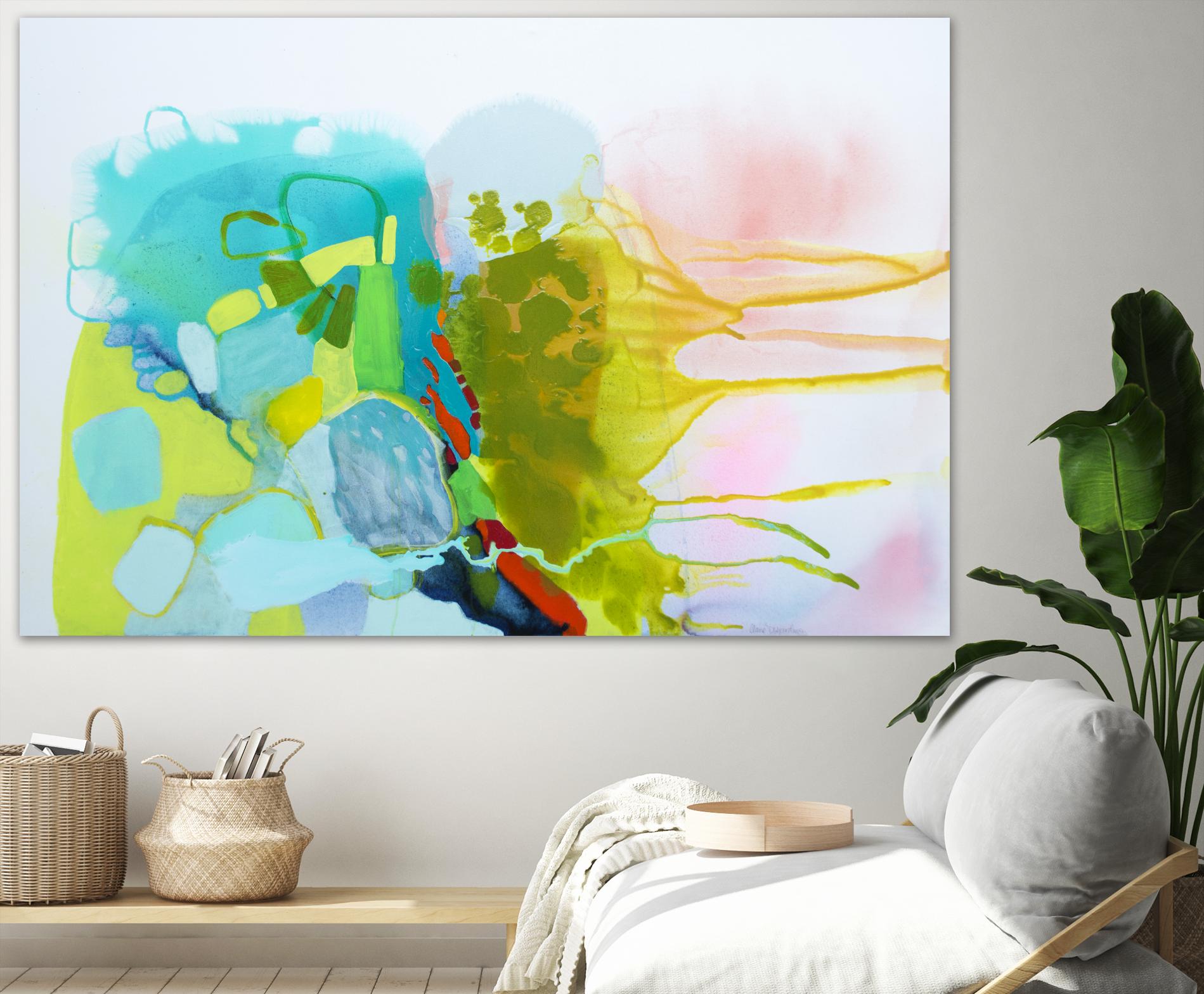 Find me comfort by Claire Desjardins on GIANT ART - yellow abstract